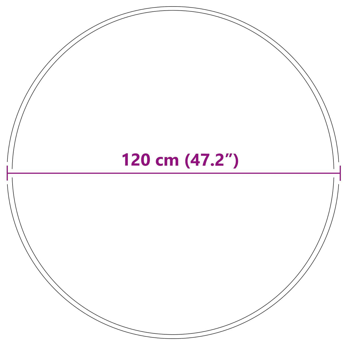 Shaggy Rug With Latex Backing Brown Ø120 Cm