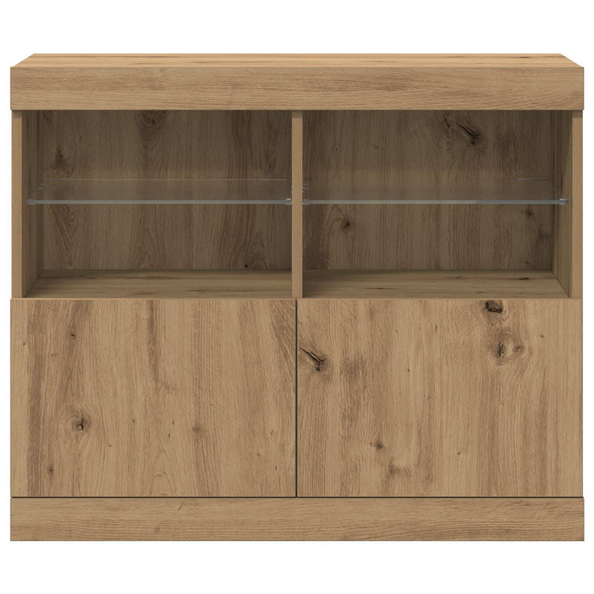 Sideboard With Led Lights Artisan Oak 81X37X67 Cm