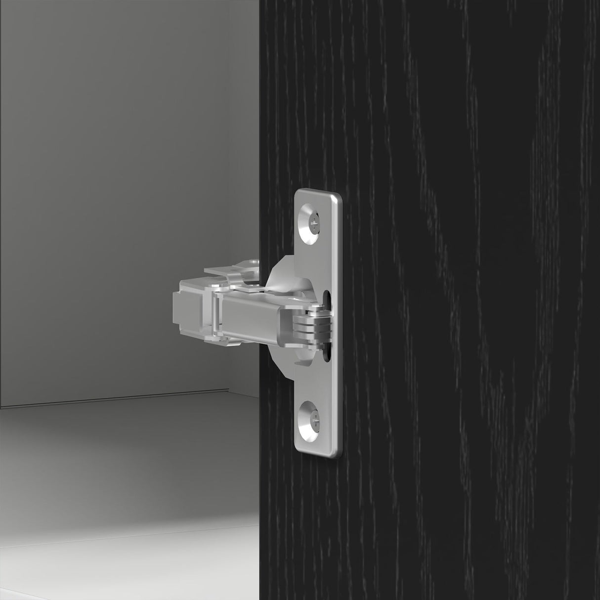 Hanging Corner Cabinet - Black Oak - 57X57X60 Cm - Made From Engineered Wood