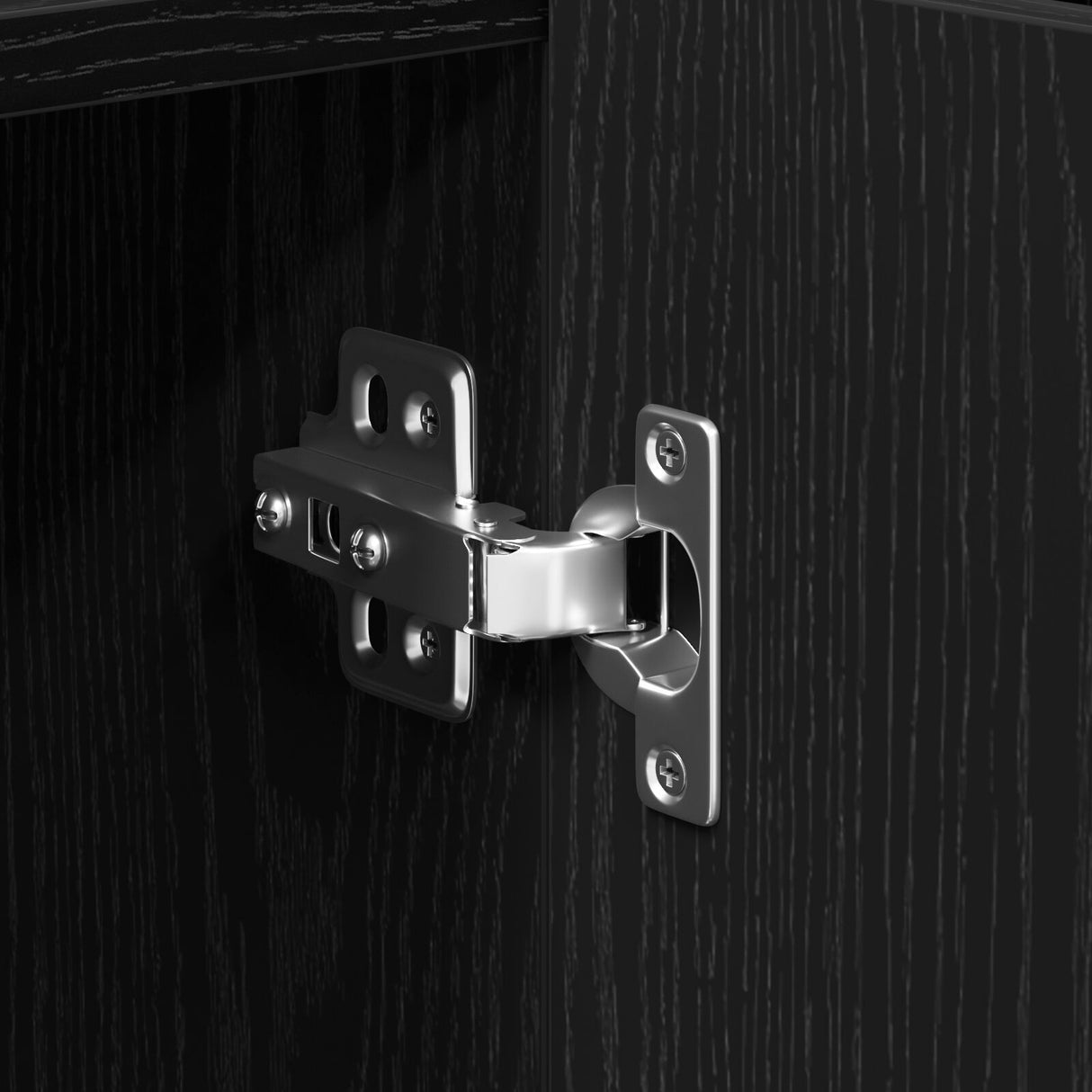 Black Oak Sideboard 90X34X80 Cm Made Of Engineered Wood