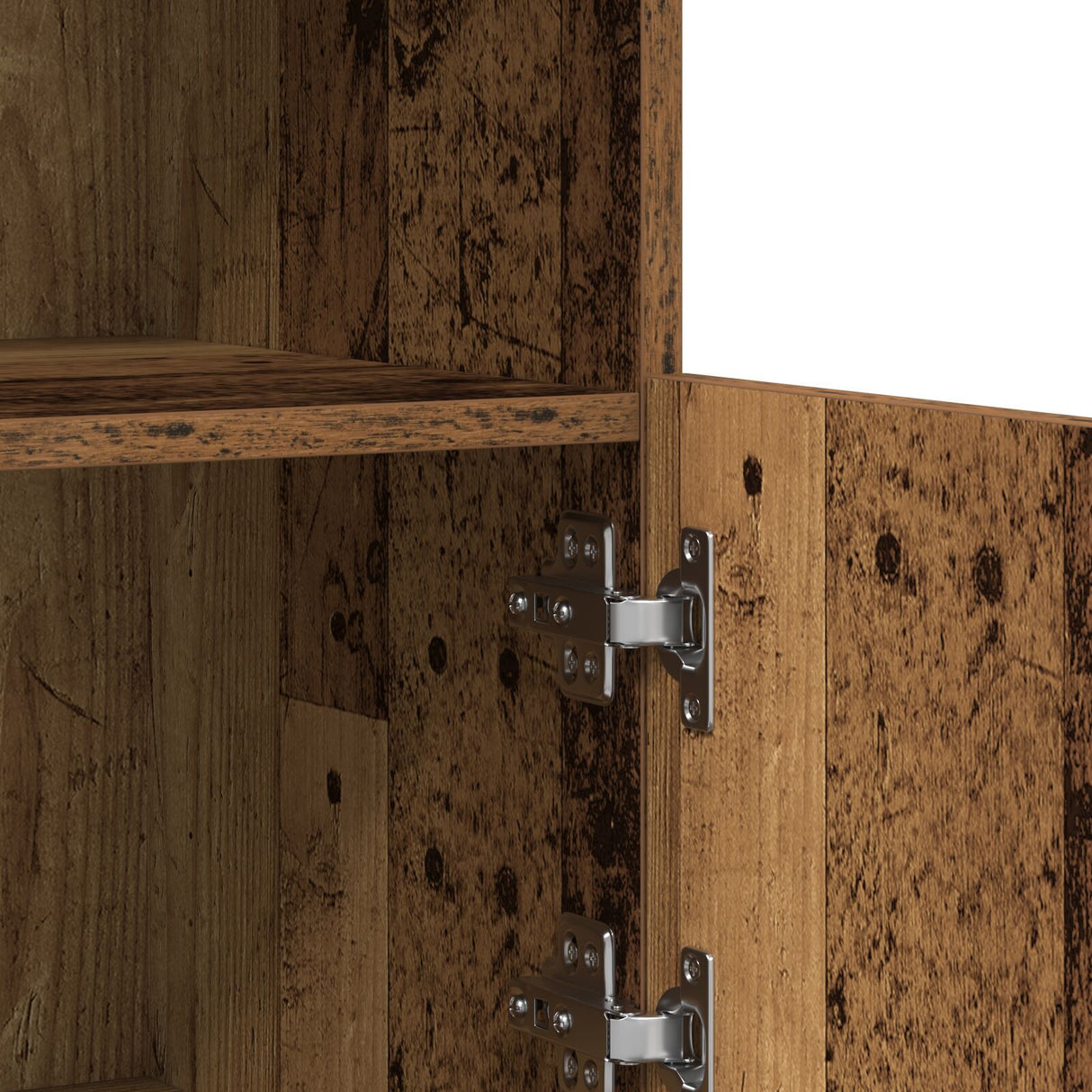 Sideboard With Led Lights Old Wood 81X37X67 Cm