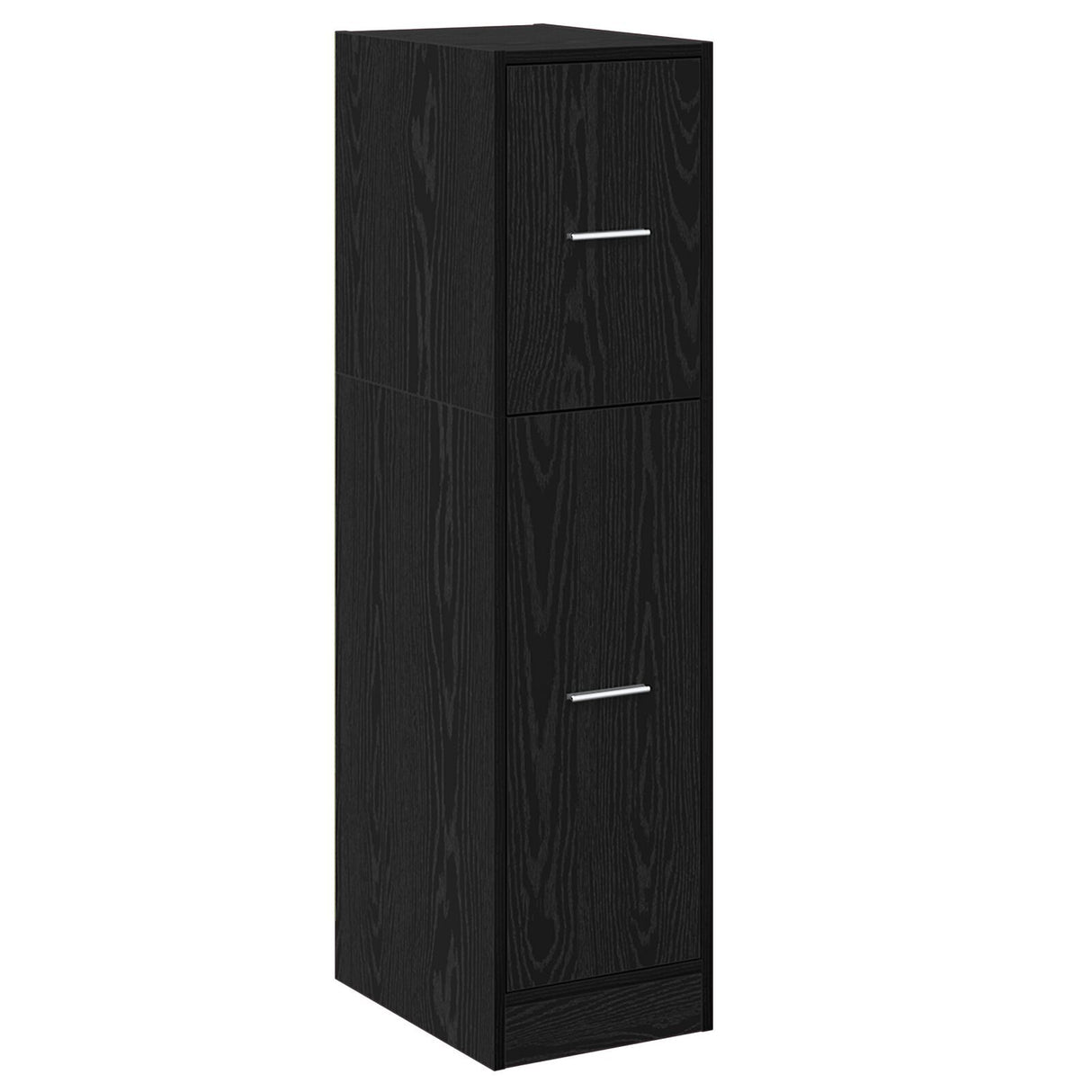 Apothecary Cabinet Black Oak 30X41X118 Cm Engineered Wood
