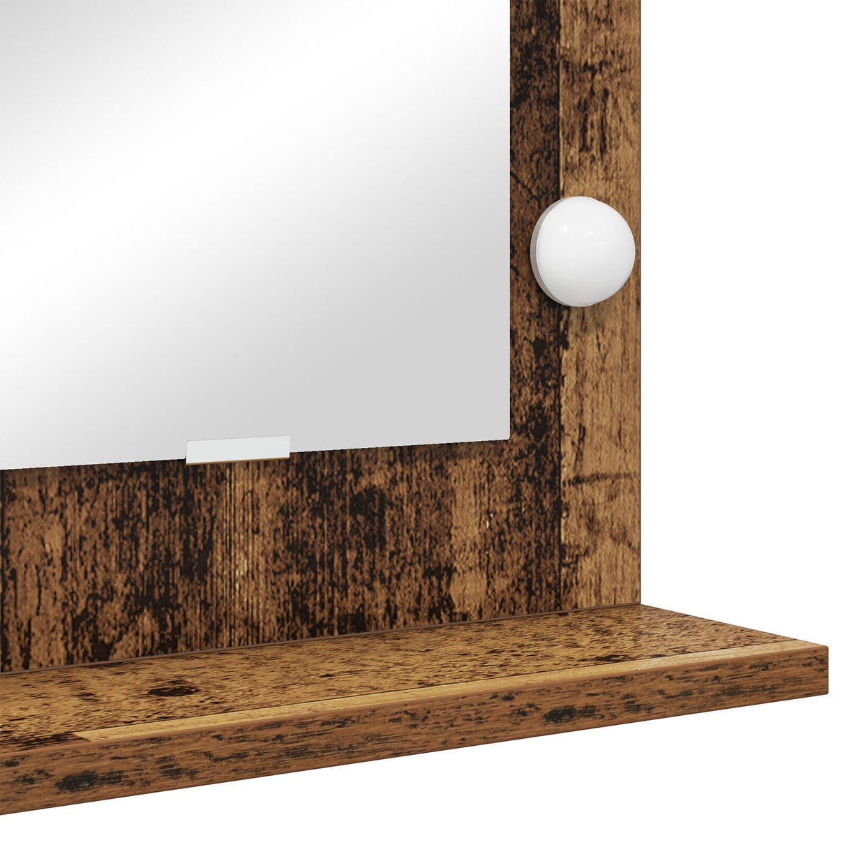 Vanity Mirror With Led Lights Old Wood 100X45X18 Cm