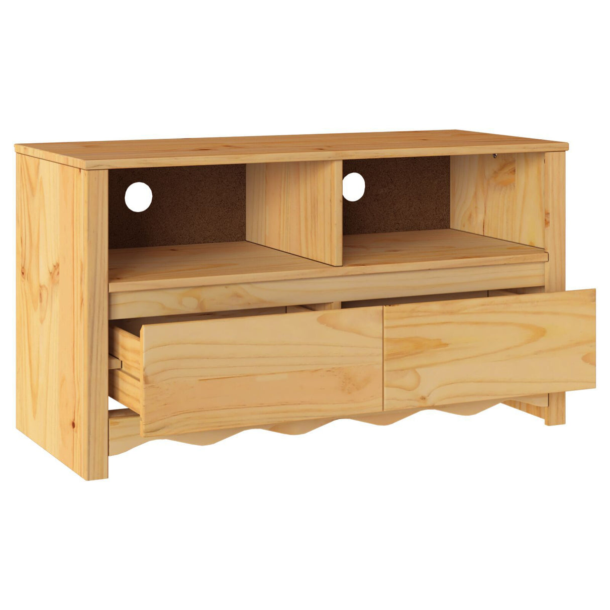 Tv Cabinet "Drammen" 99X43X55 Cm Solid Wood Pine