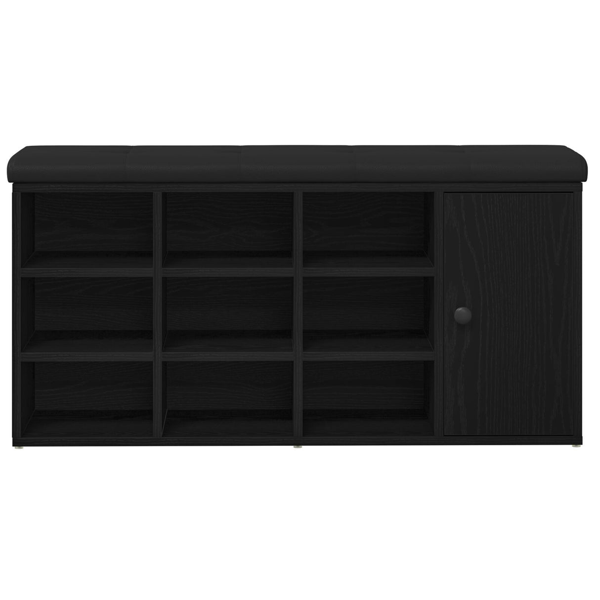 Storage Bench Black Oak 100X30X48 Cm Engineered Wood