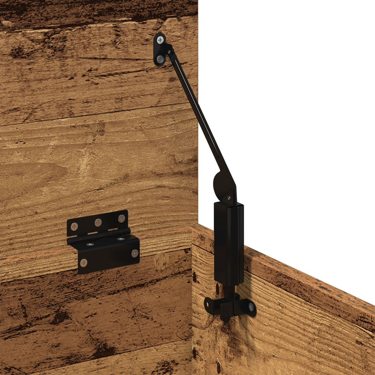 Storage Box Old Wood 40X42X46 Cm Engineered Wood