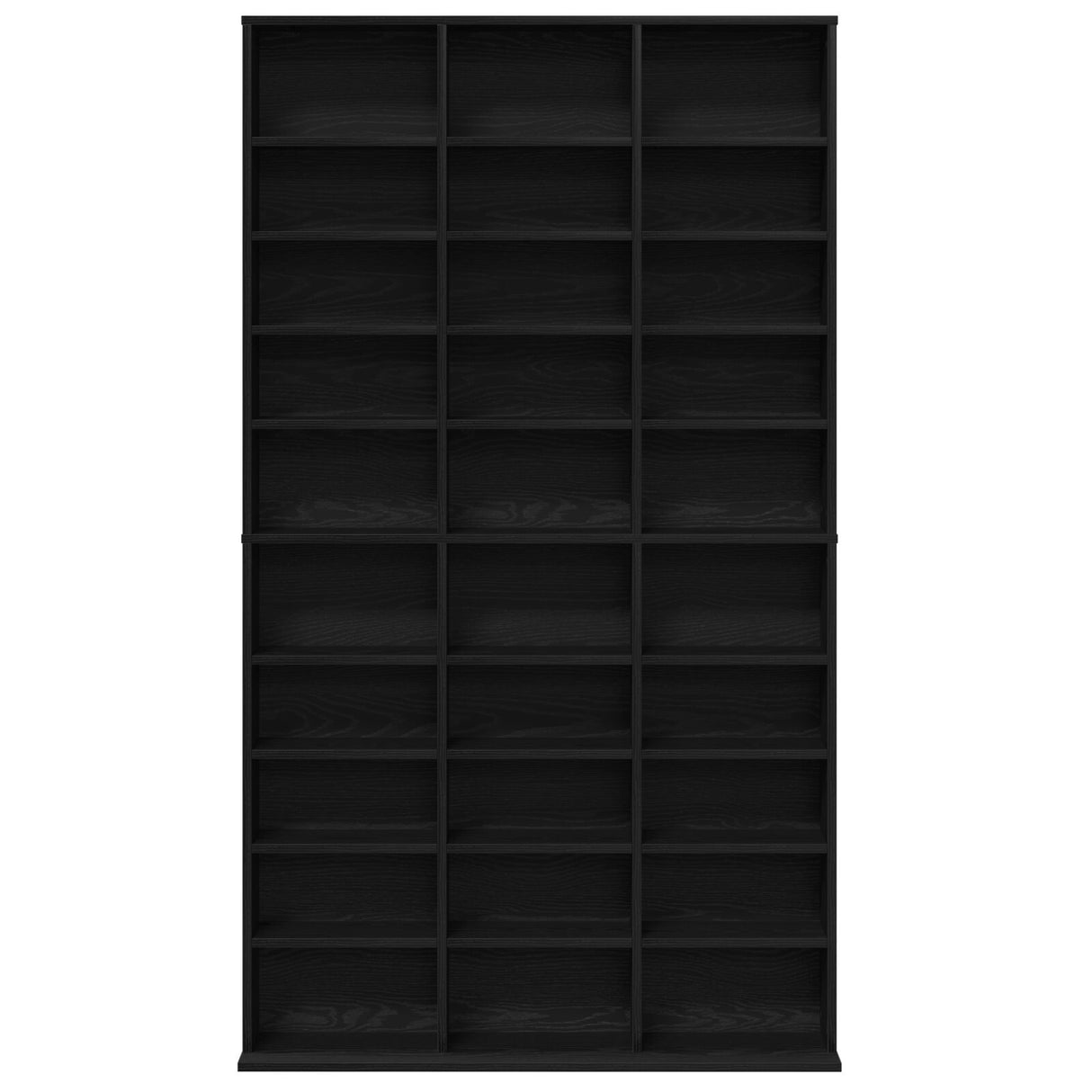 Cd Cabinet Black Oak Engineered Wood 101 X 23 X 177.5 Cm Shelving