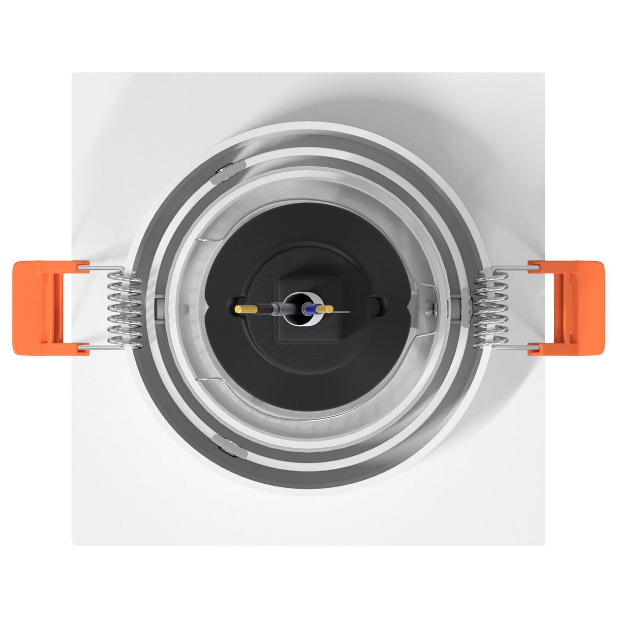 Recessed Spotlights 6 Pcs Square Gu10 White 91X91 Mm