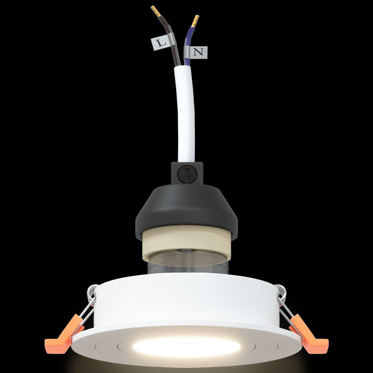 Recessed Spotlights 12 Pcs Round Gu10 White Ø91 Mm