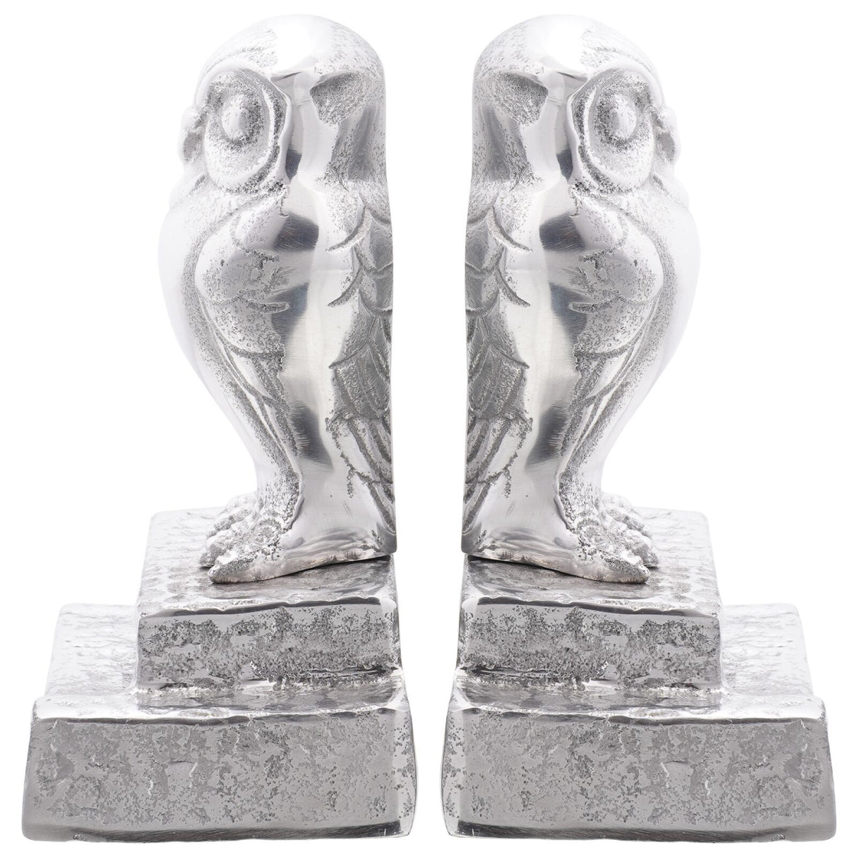 Bookends 2 Pcs Silver 12X9X19 Cm Aluminium