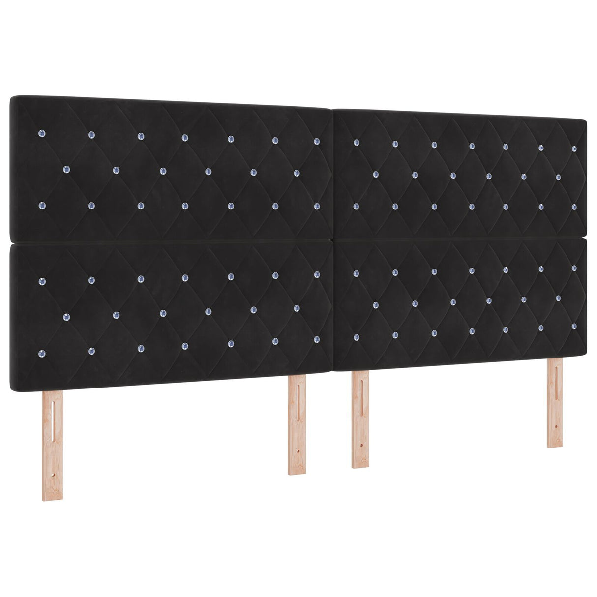 Bed Frame Black 200X200 Cm Velvet