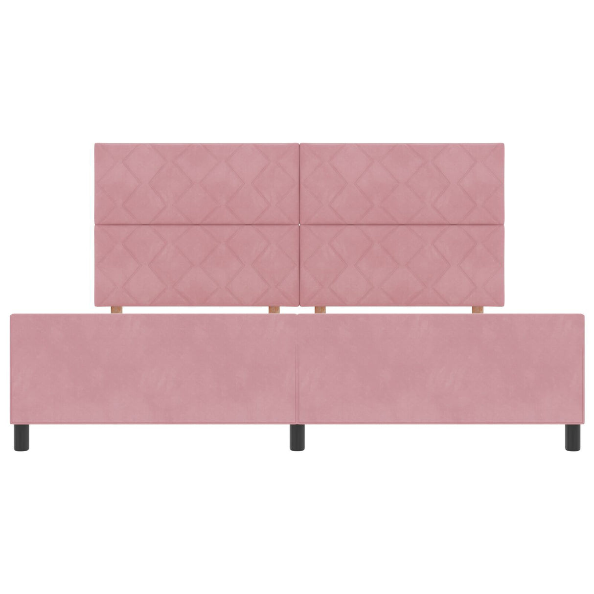 Bed Frame Pink 200X200 Cm Velvet