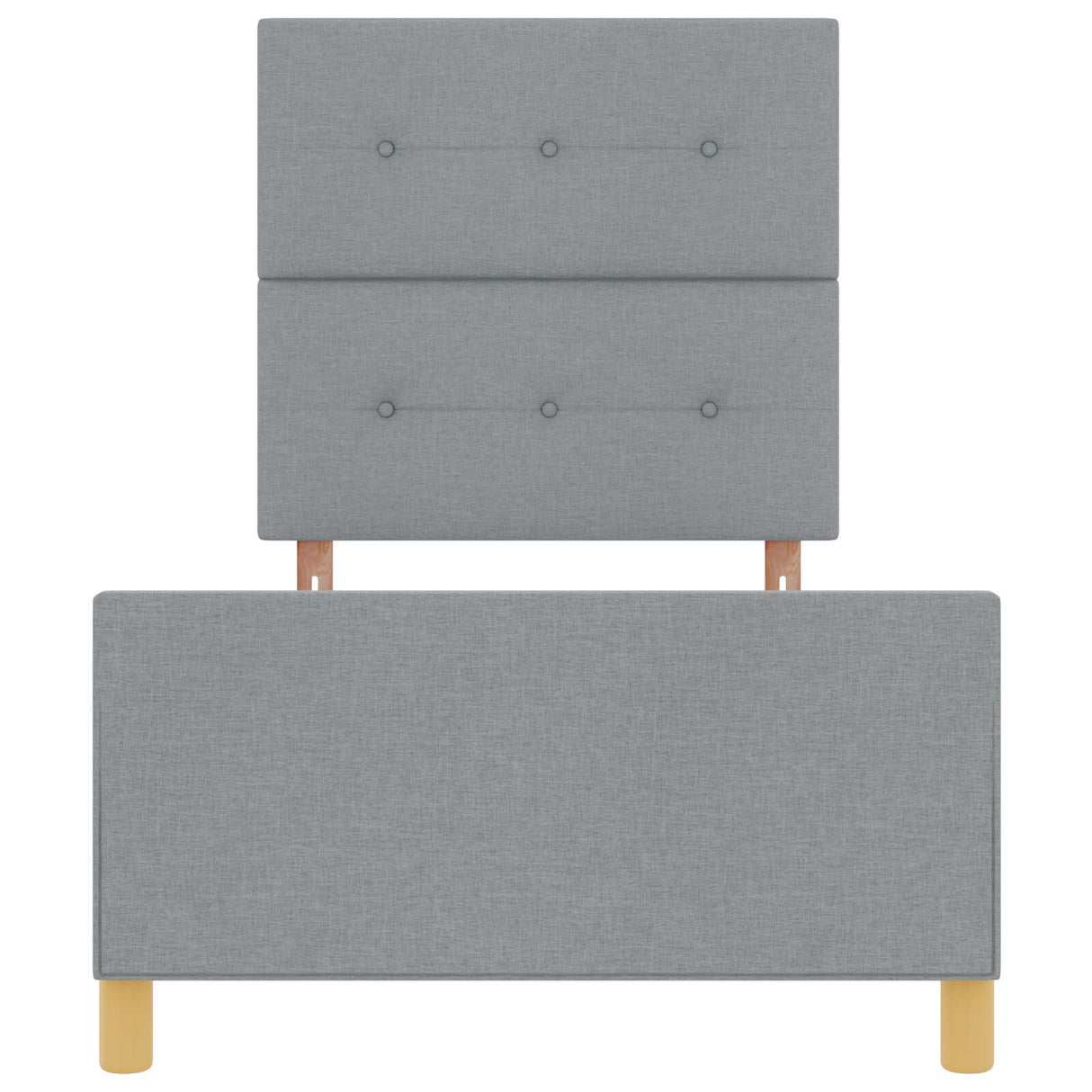 Bed Frame Light Grey 100X200 Cm Fabric