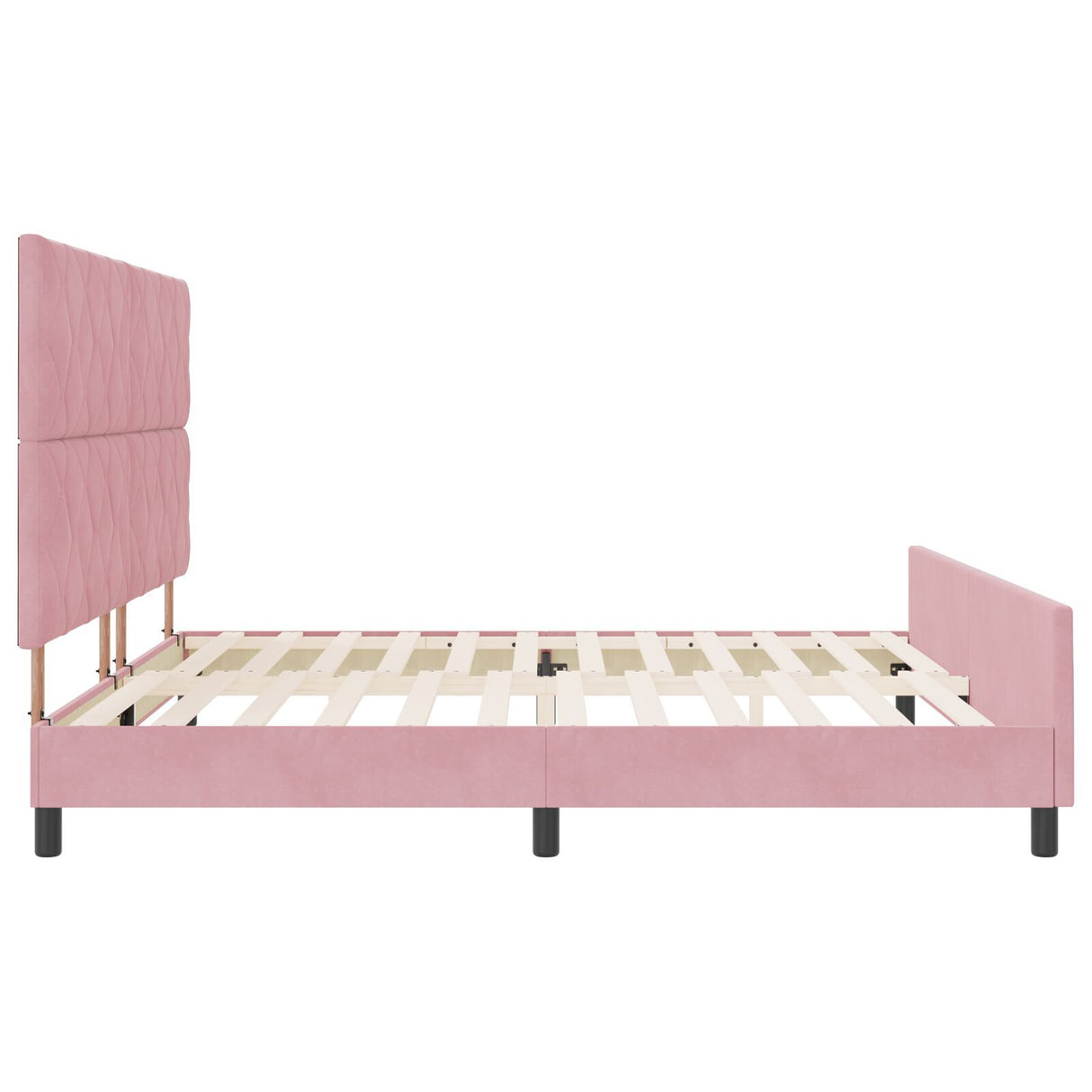 Bed Frame Pink 200X200 Cm Velvet