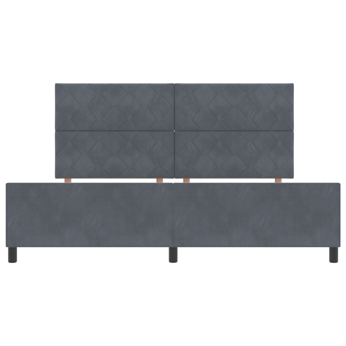 Dark Grey Velvet Bed Frame 200X200 Cm