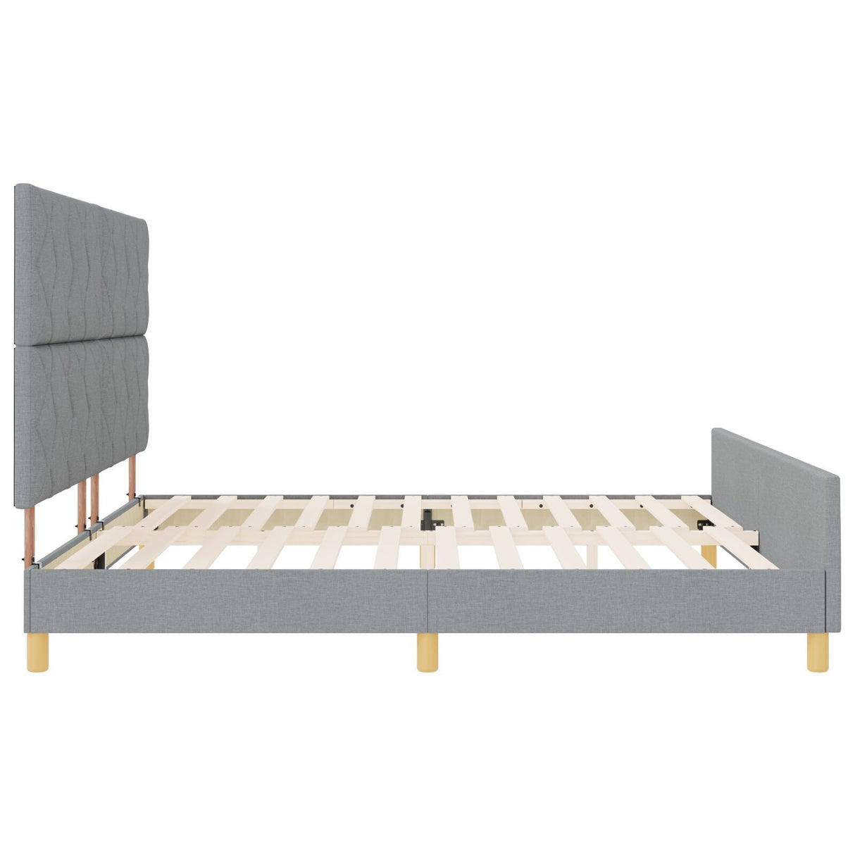 Light Grey Fabric Bed Frame 200X200 Cm