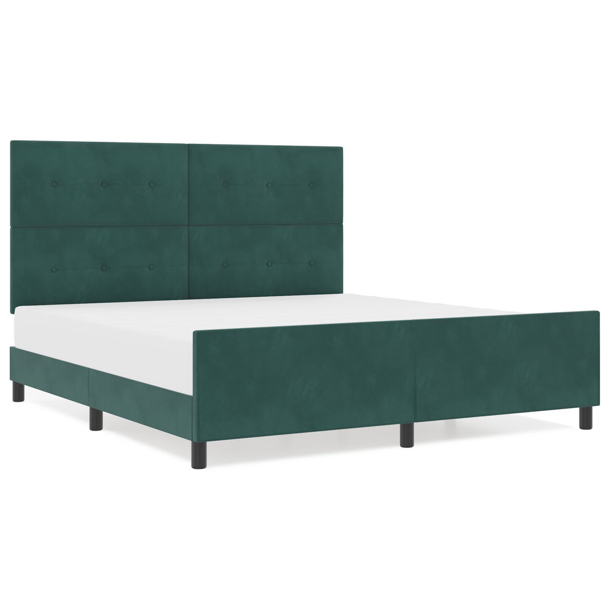 Bed Frame Dark Green 180X200 Cm Velvet