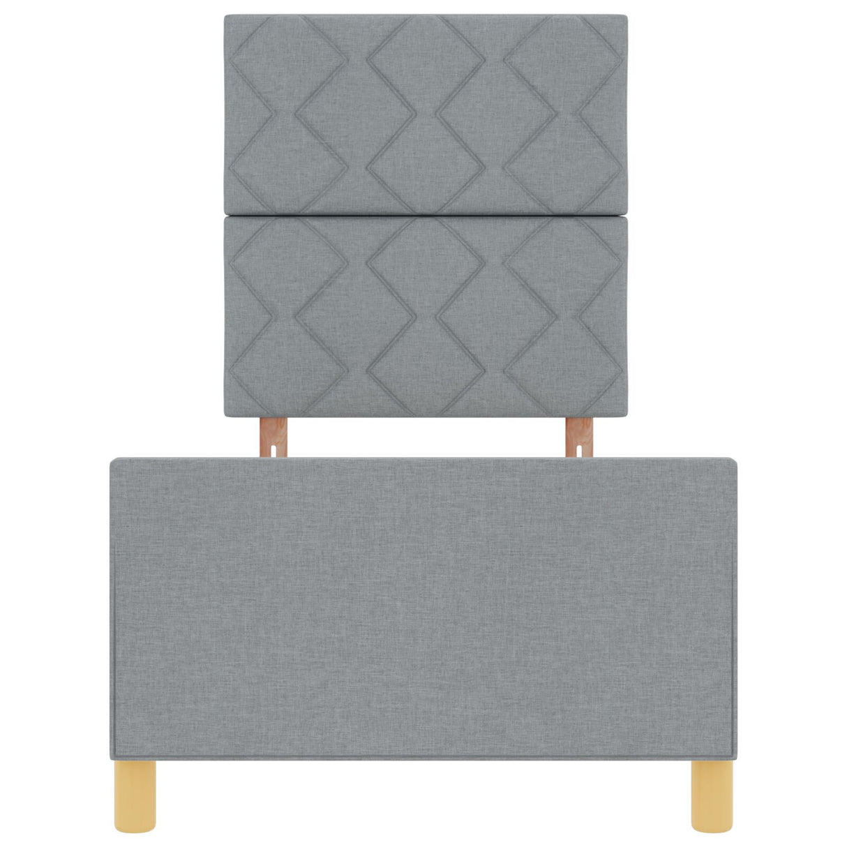 Bed Frame Light Grey 80X200 Cm Fabric