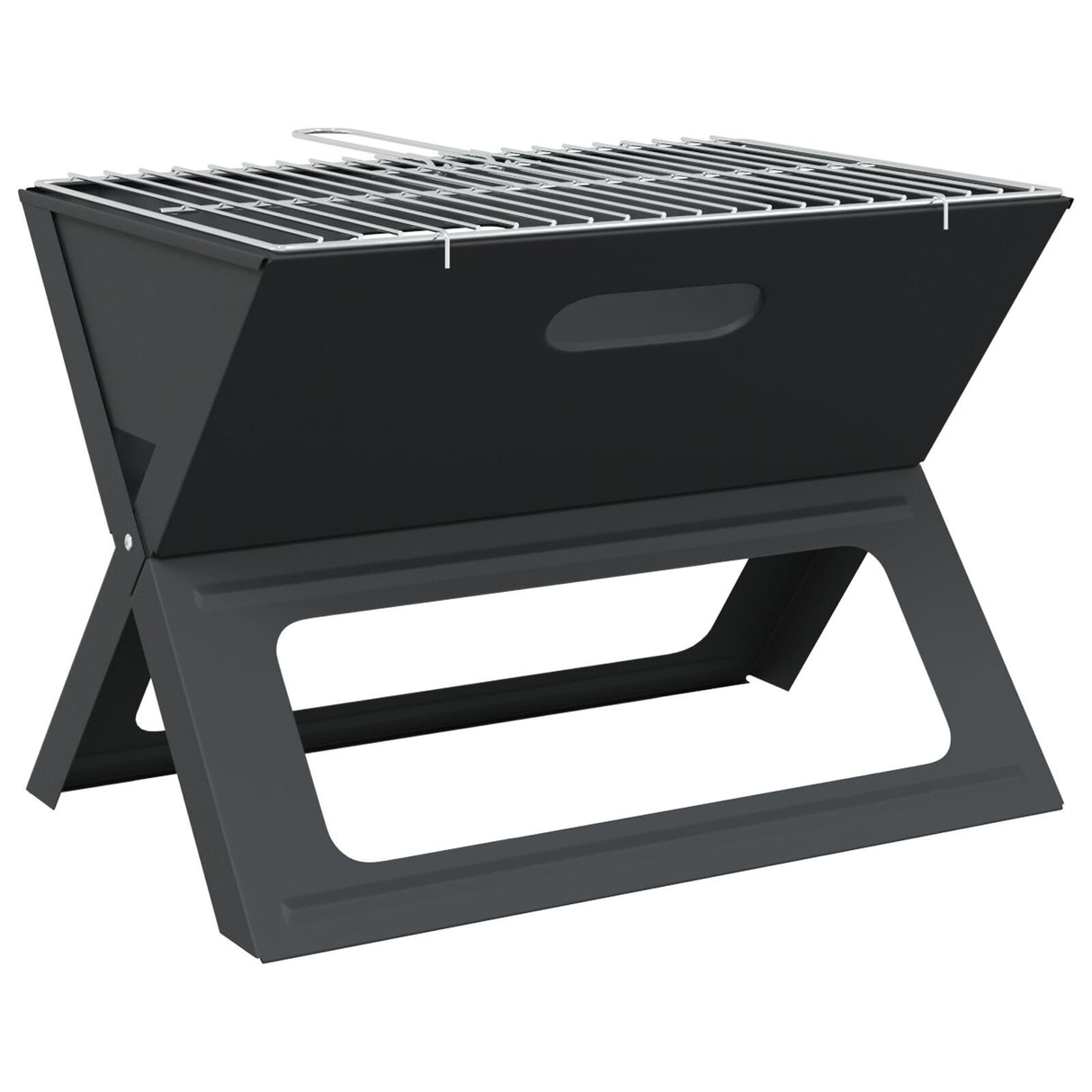 Charcoal Bbq Grill - Foldable, Black, 46X30X31 Cm, Made Of Steel