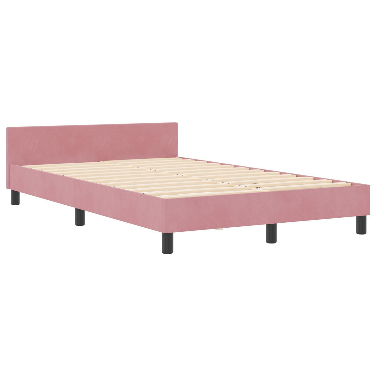 Bed Frame Pink 120X200 Cm Velvet