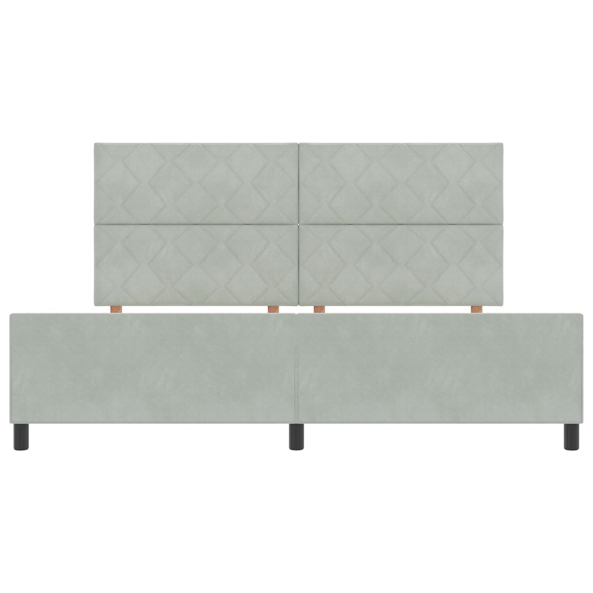 Bed Frame Light Grey 200X200 Cm Velvet