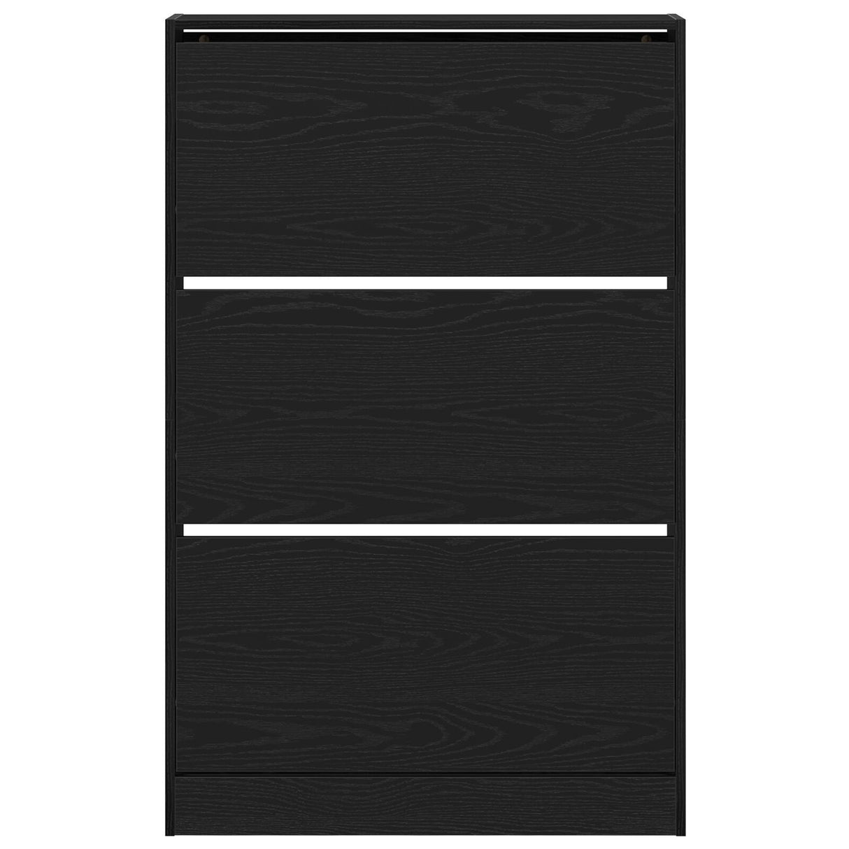 Shoe Cabinet Black Oak 80X21X125,5 Cm Engineered Wood