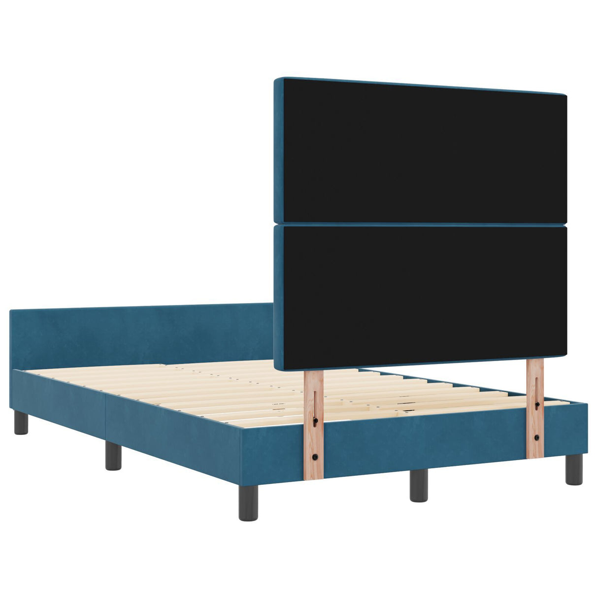 Bed Frame Dark Blue 120X200 Cm Velvet