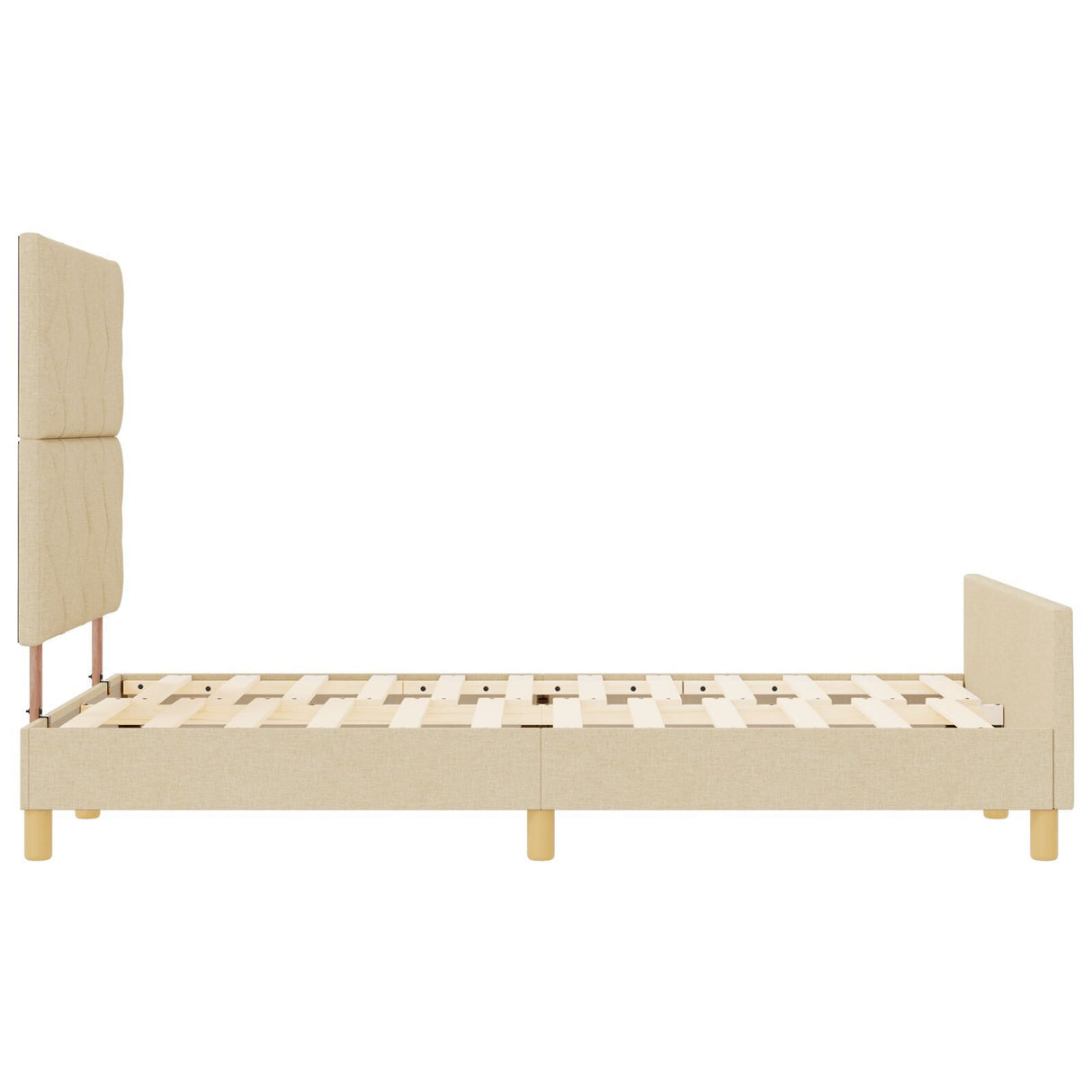 Bed Frame In Cream - 120X200 Cm Fabric
