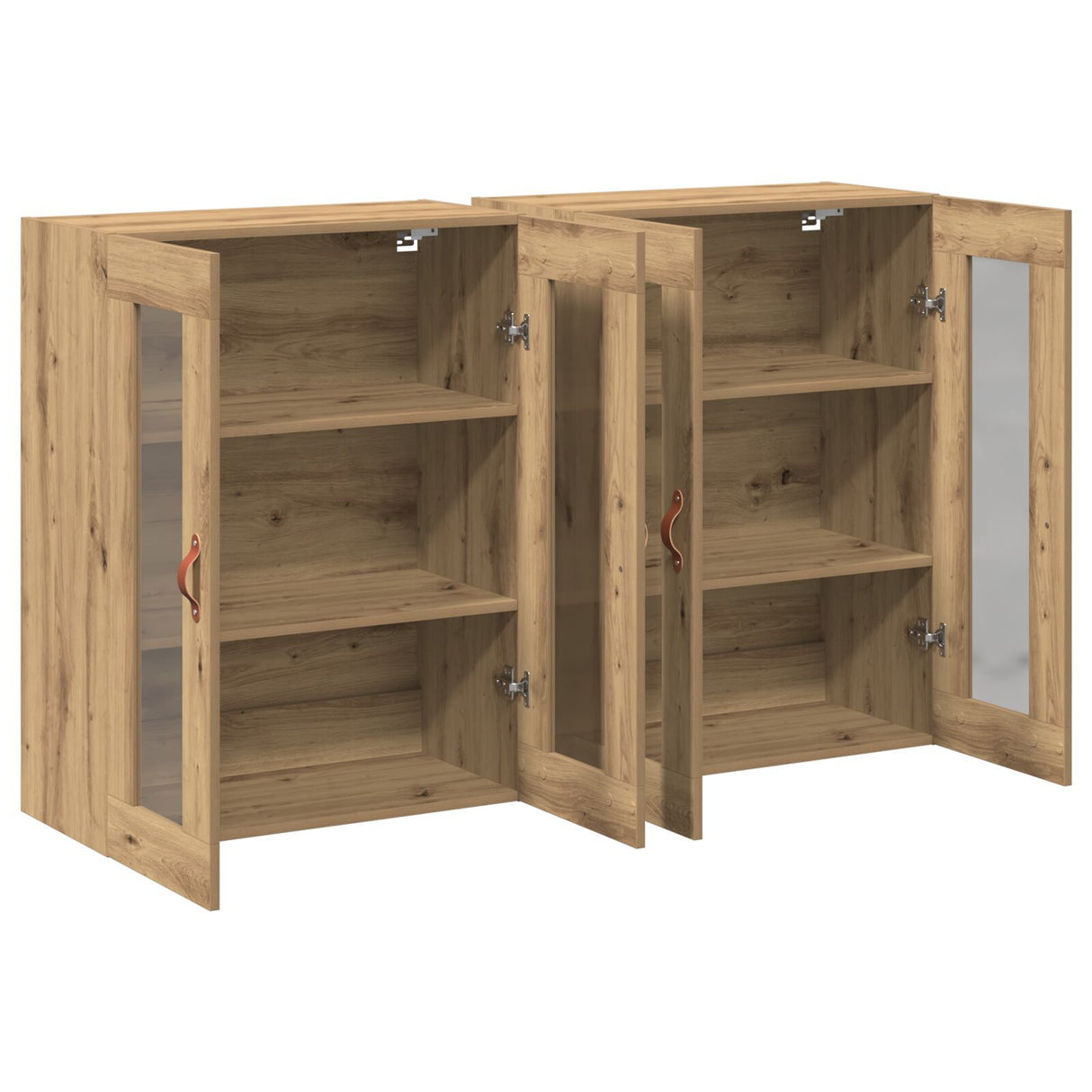 Wall Mounted Cabinets 2 Pcs Artisan Oak 69,5X34X90 Cm Engineered Wood