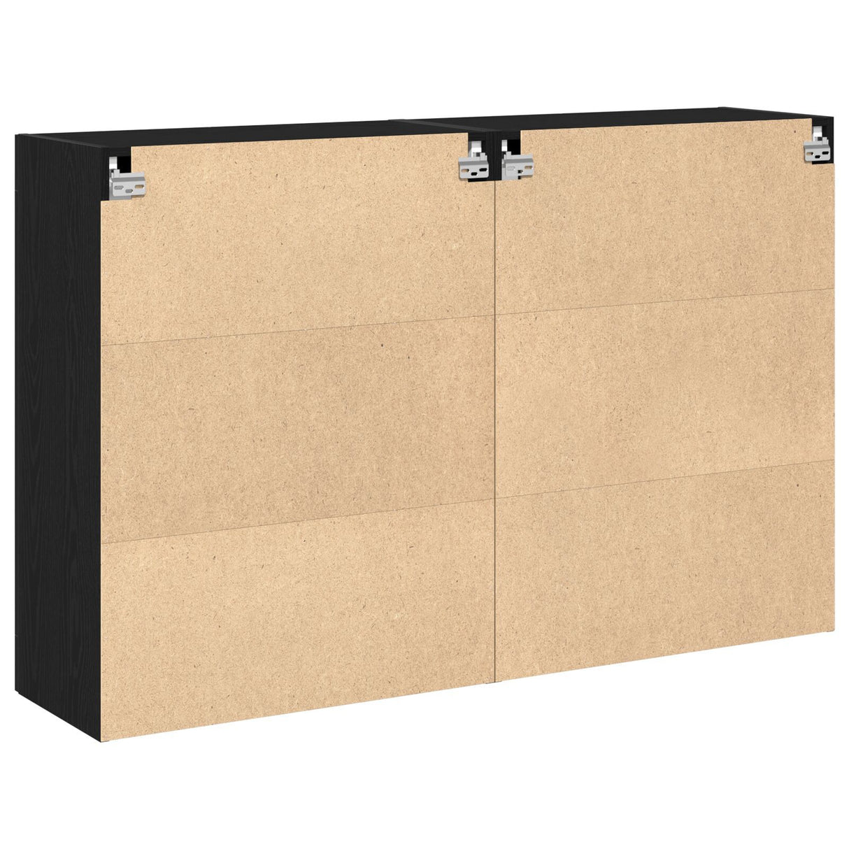 Wall Mounted Cabinets 2 Pcs Black Oak 69,5X34X90 Cm Engineered Wood