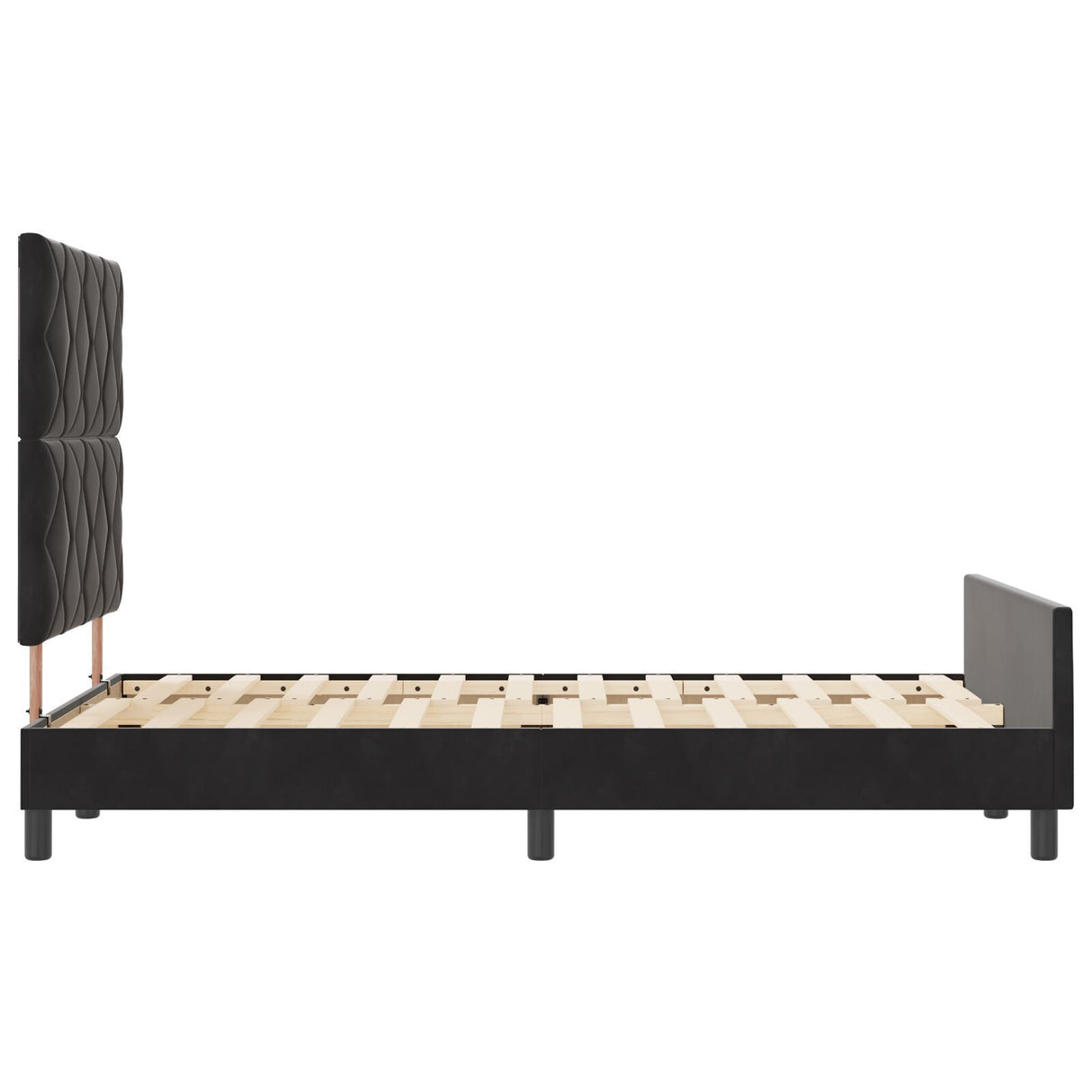 Black Velvet Bed Frame 120X200 Cm