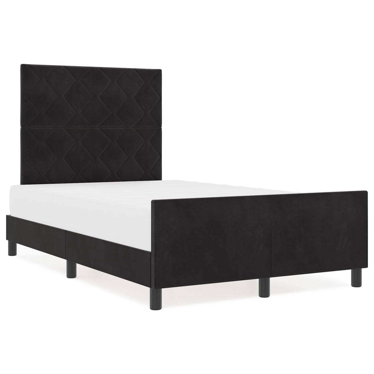 Black Velvet Bed Frame 120X200 Cm