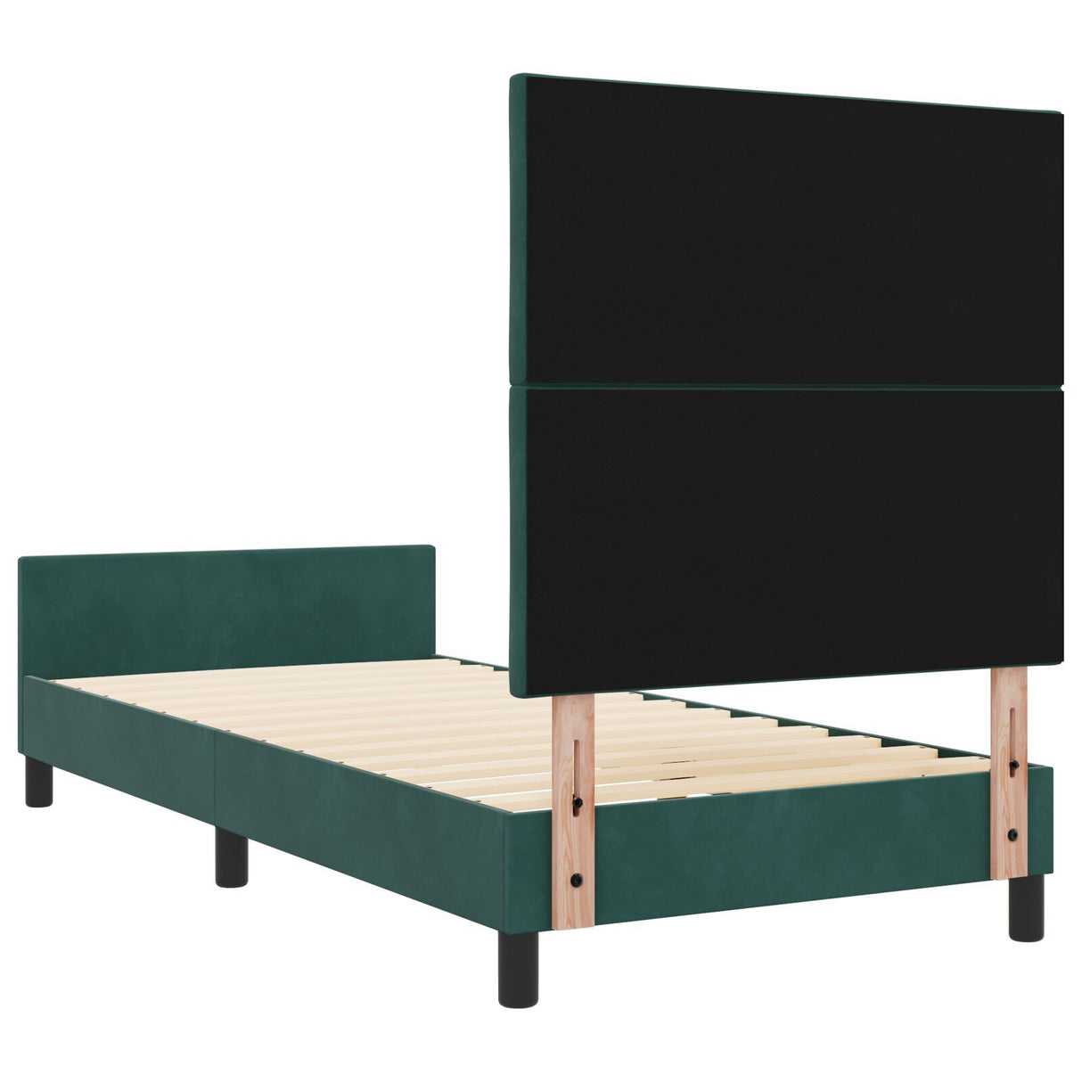 Bed Frame Dark Green 100X200 Cm Velvet