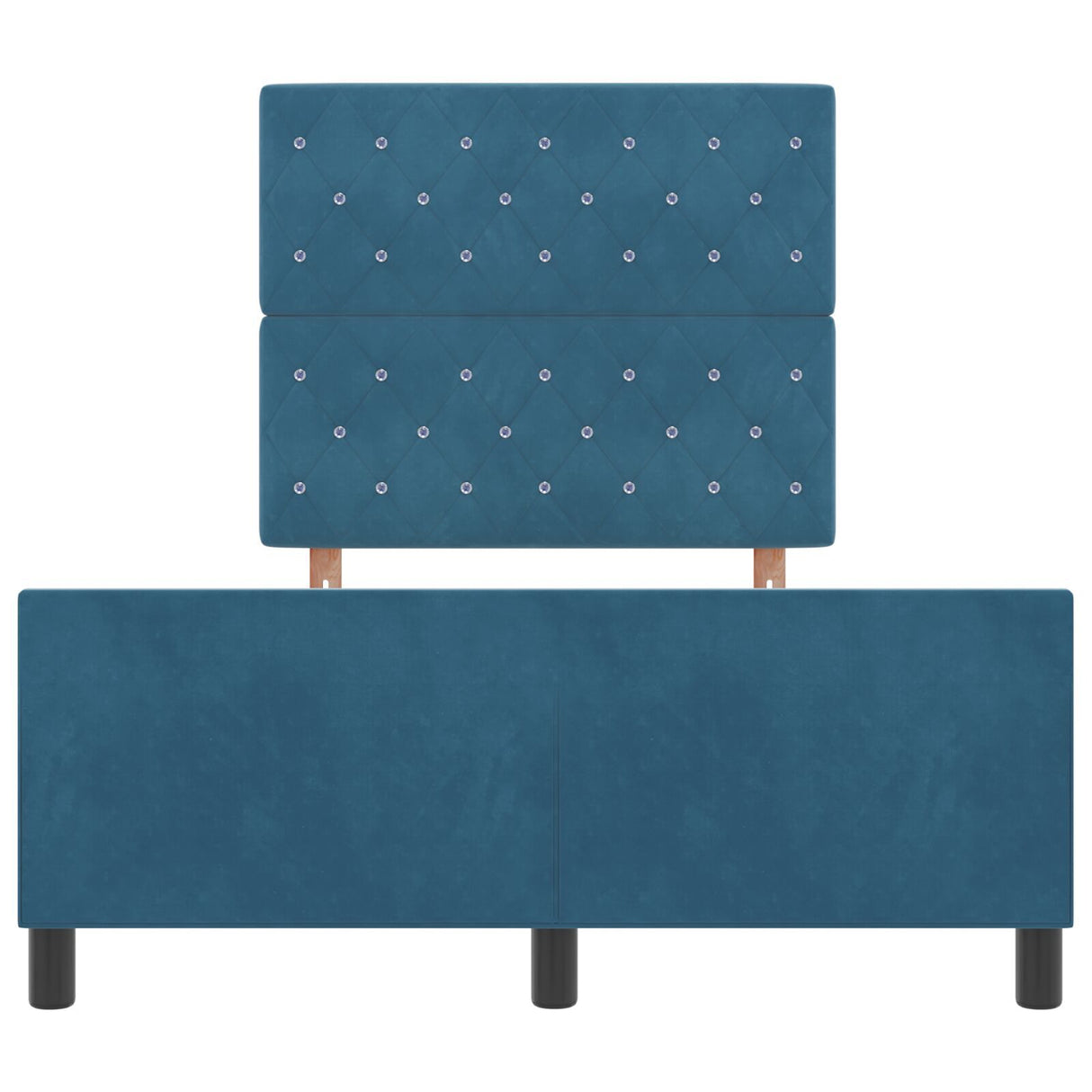 Bed Frame Dark Blue 120X200 Cm Velvet