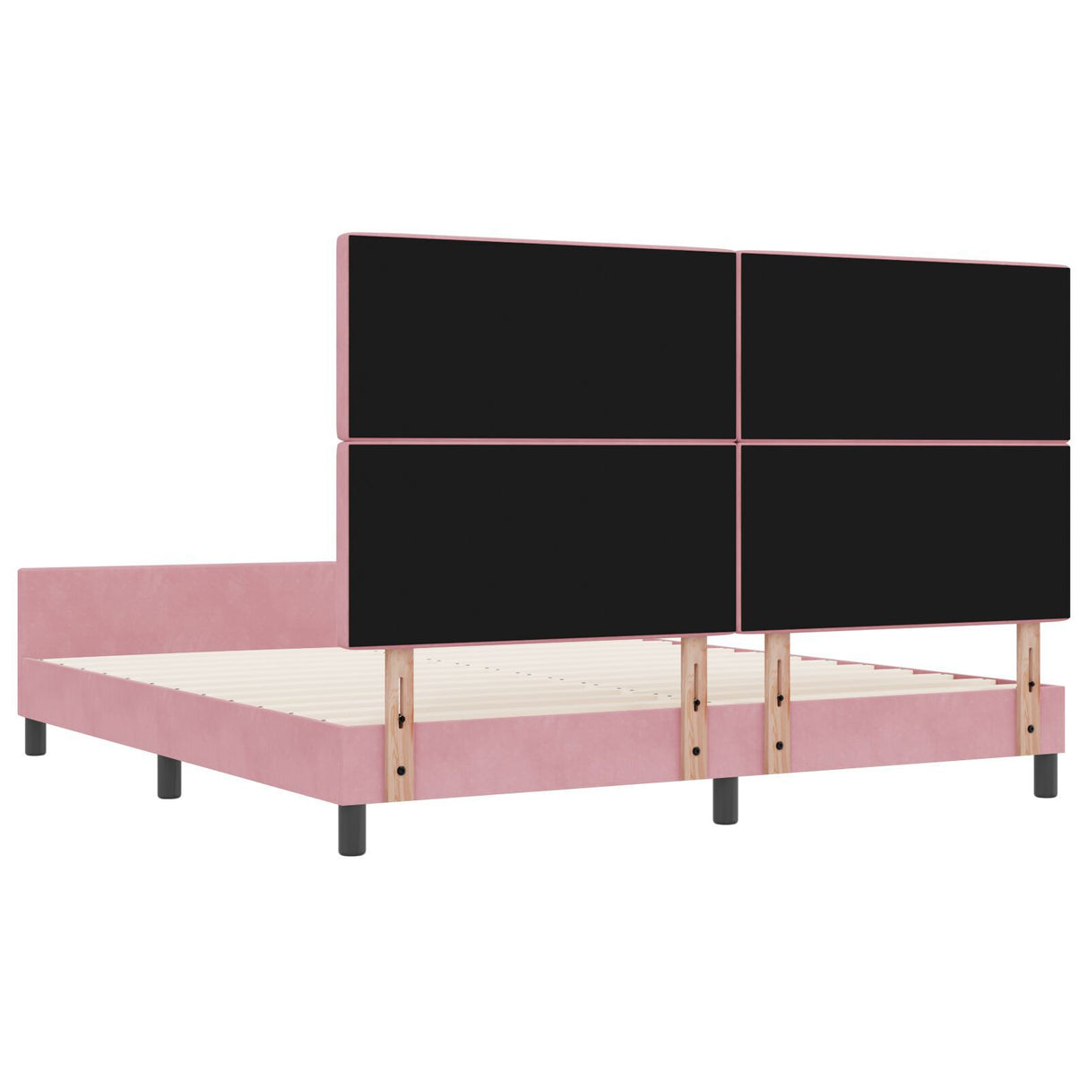 Bed Frame Pink 180X200 Cm Velvet