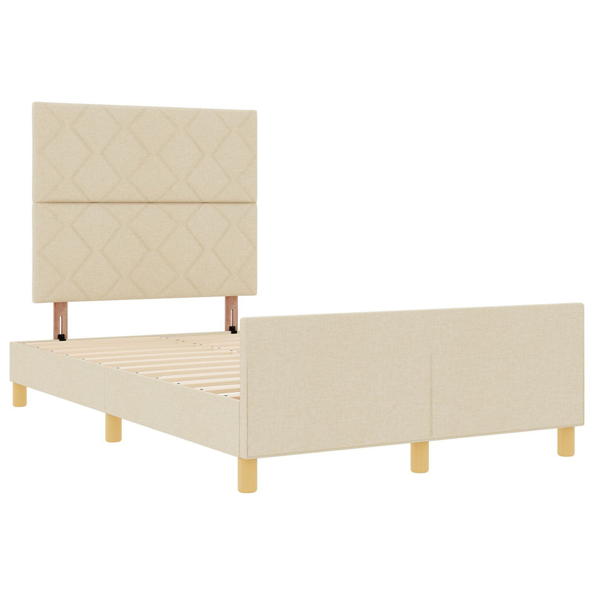 Bed Frame In Cream - 120X200 Cm Fabric
