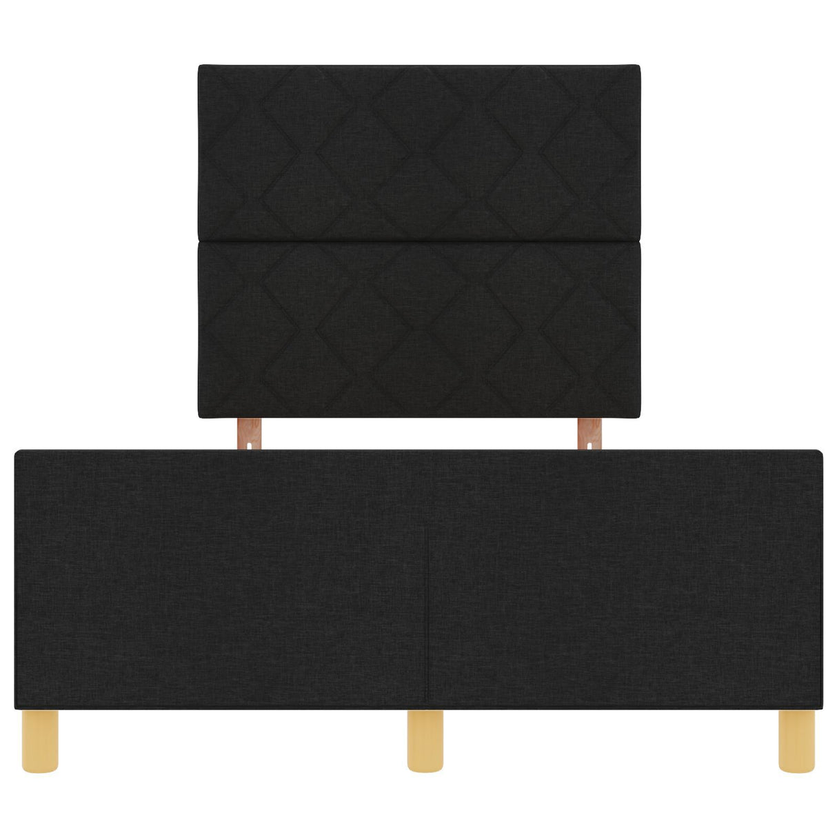 Black Fabric Bed Frame 120X200 Cm