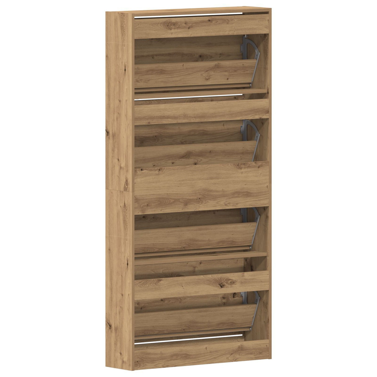 Shoe Cabinet Artisan Oak Engineered Wood 80 X 21 X 163.5 Cm