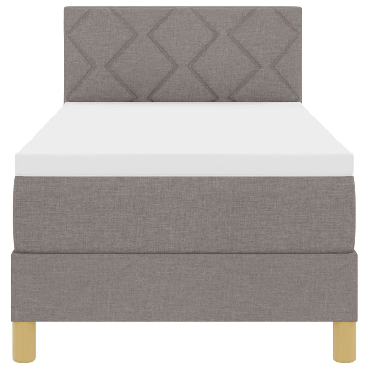 Box Spring Bed With Mattress Taupe 80X200 Cm Fabric