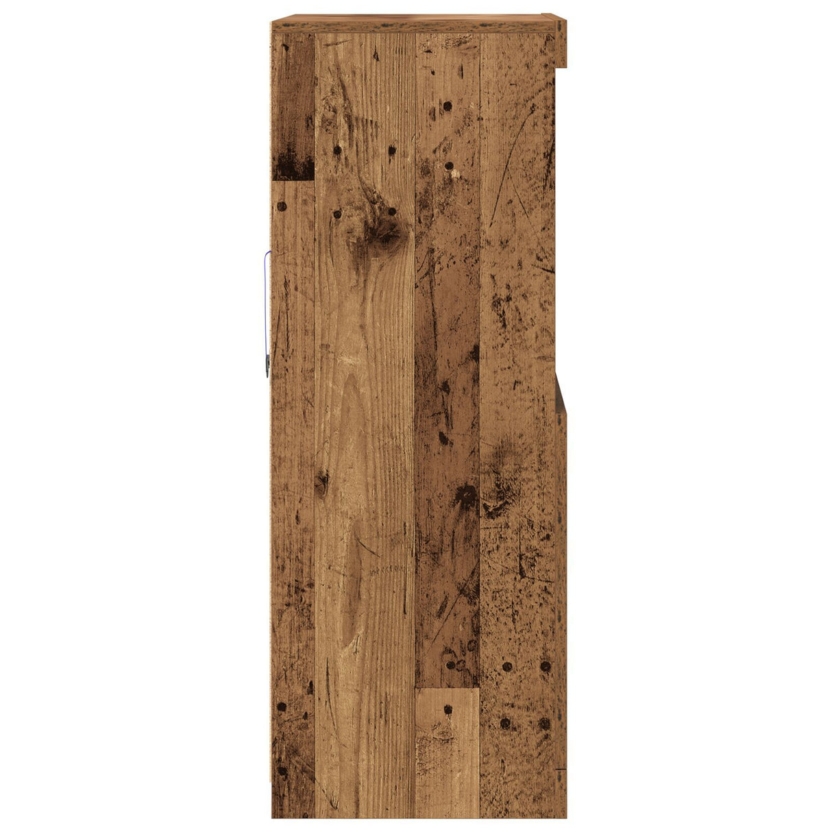 Sideboard With Led Lights Old Wood 60X37X100 Cm