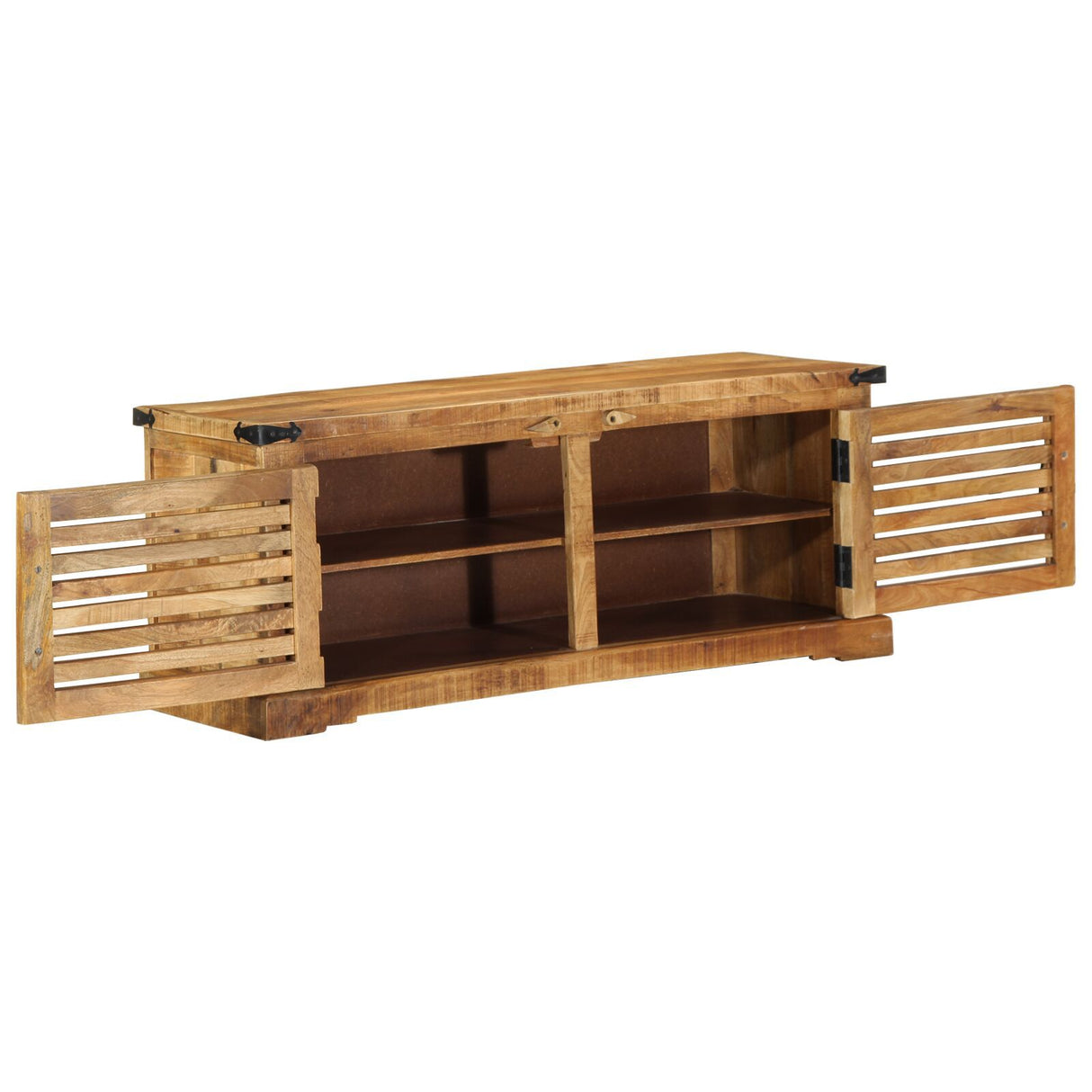 Shoe Bench 110X38X45 Cm Solid Wood Rough Mango