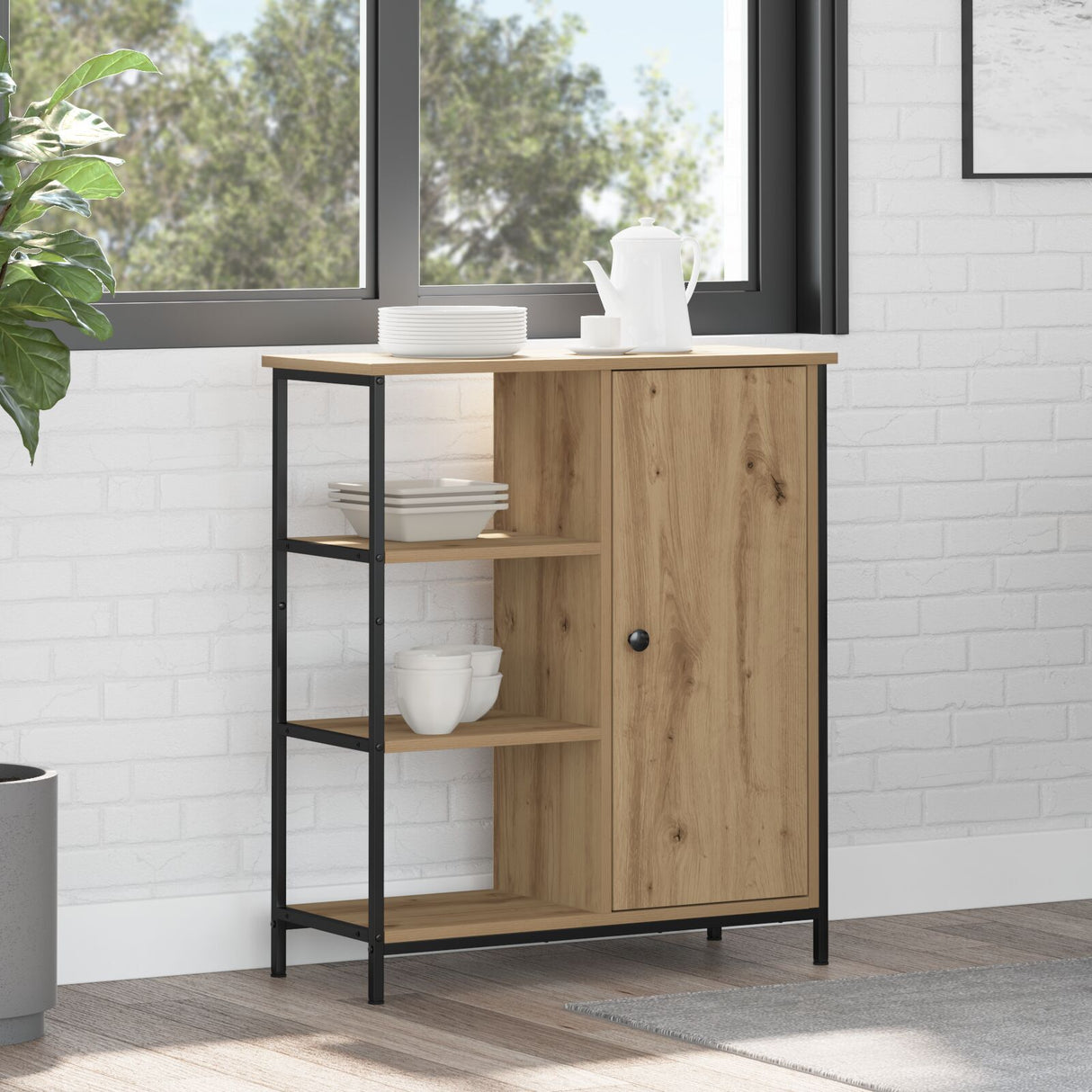 Sideboard Artisan Oak 70X30X80 Cm Engineered Wood