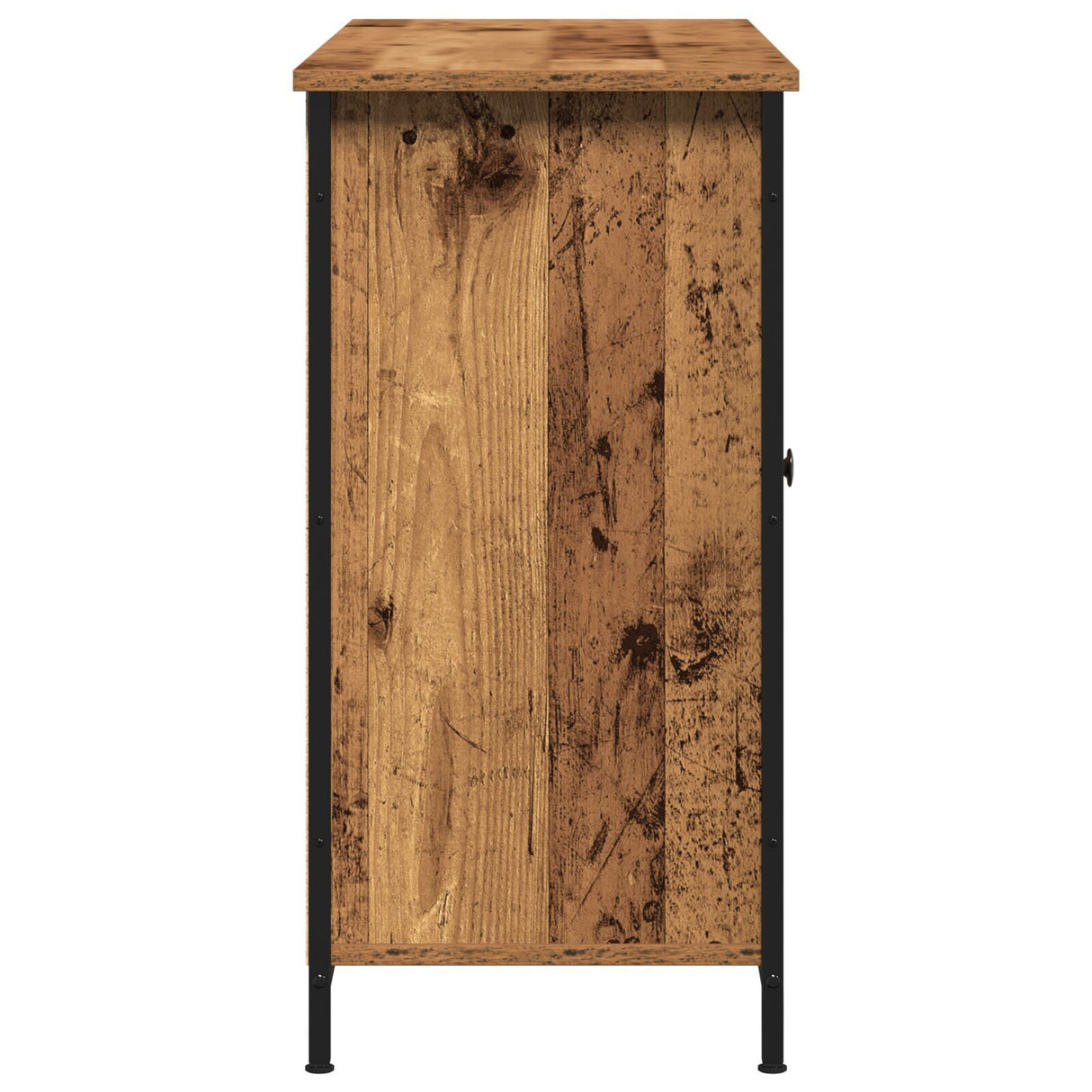 Sideboard Old Wood 100X35X70 Cm Engineered Wood And Steel