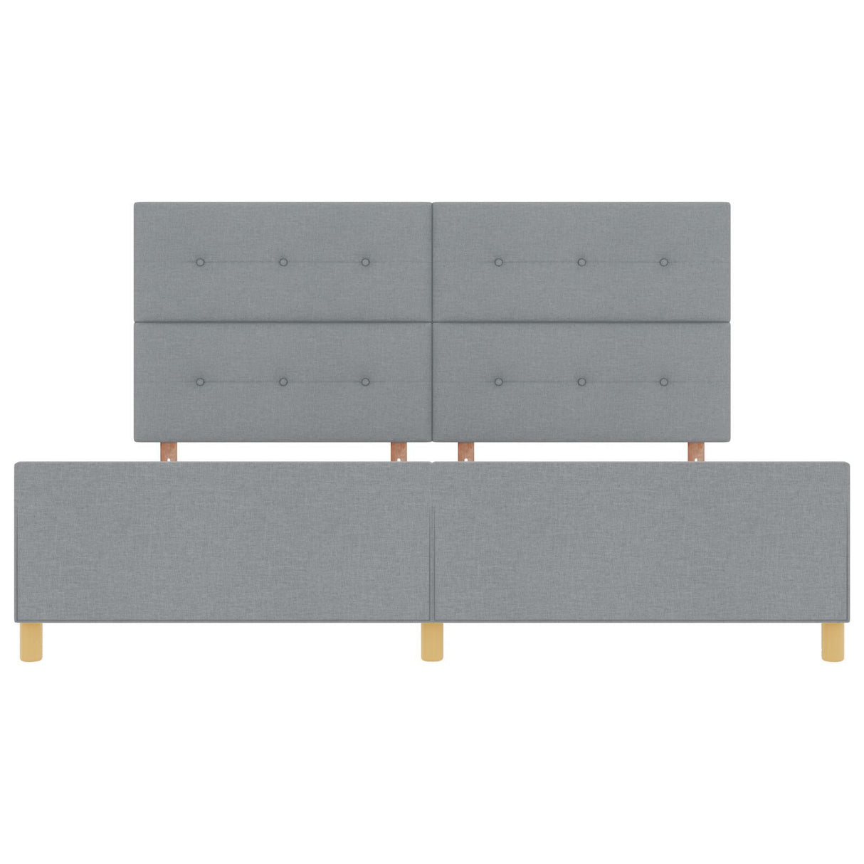 Bed Frame Light Grey 200X200 Cm Fabric