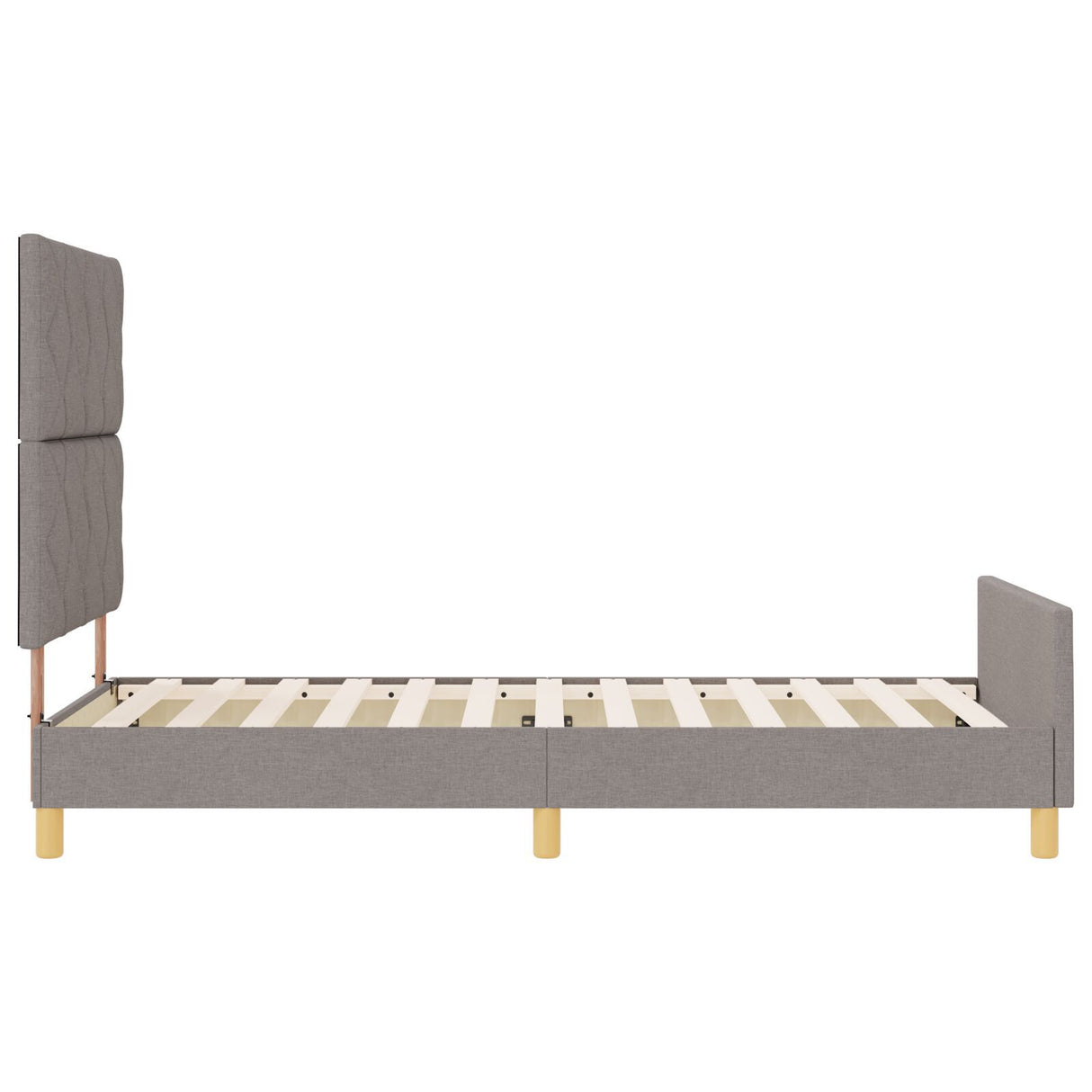 Bed Frame Taupe 100X200 Cm Fabric