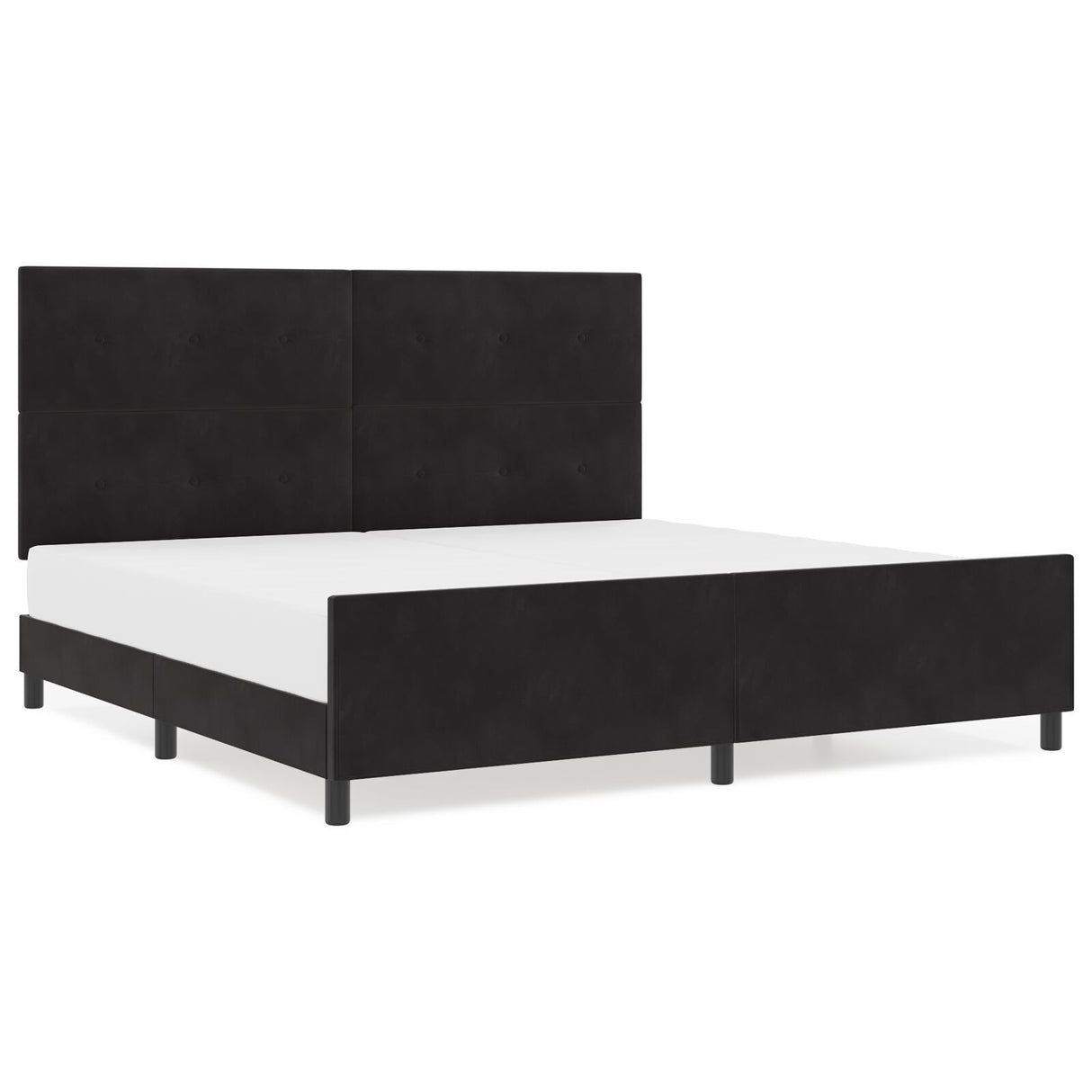 Bed Frame Black 200X200 Cm Velvet