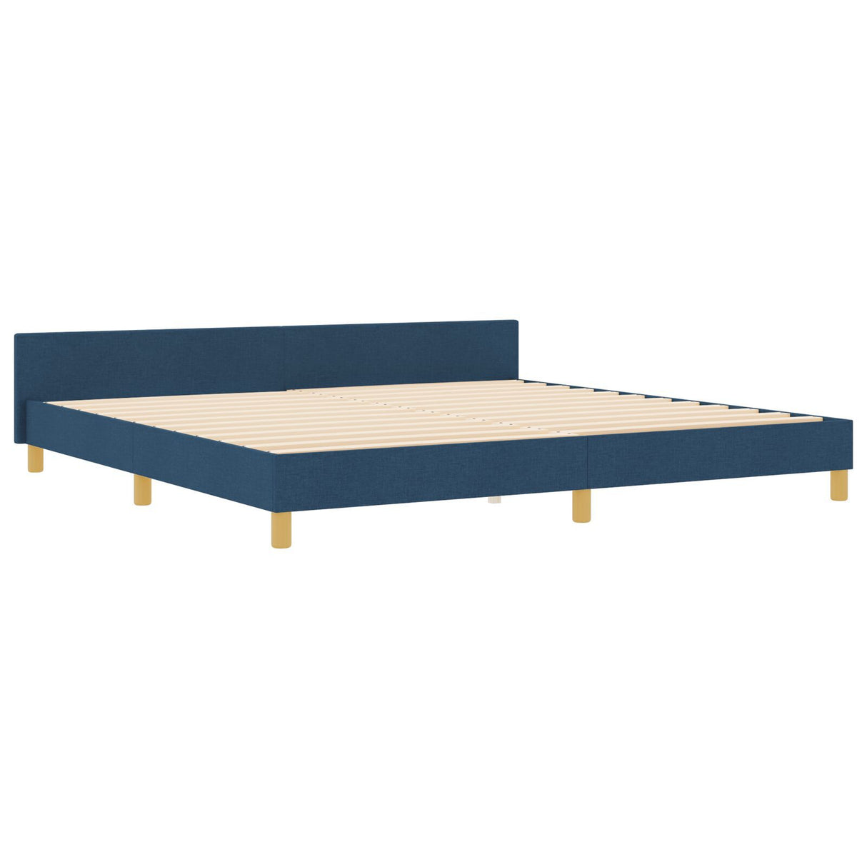 Bed Frame Blue 200X200 Cm Fabric