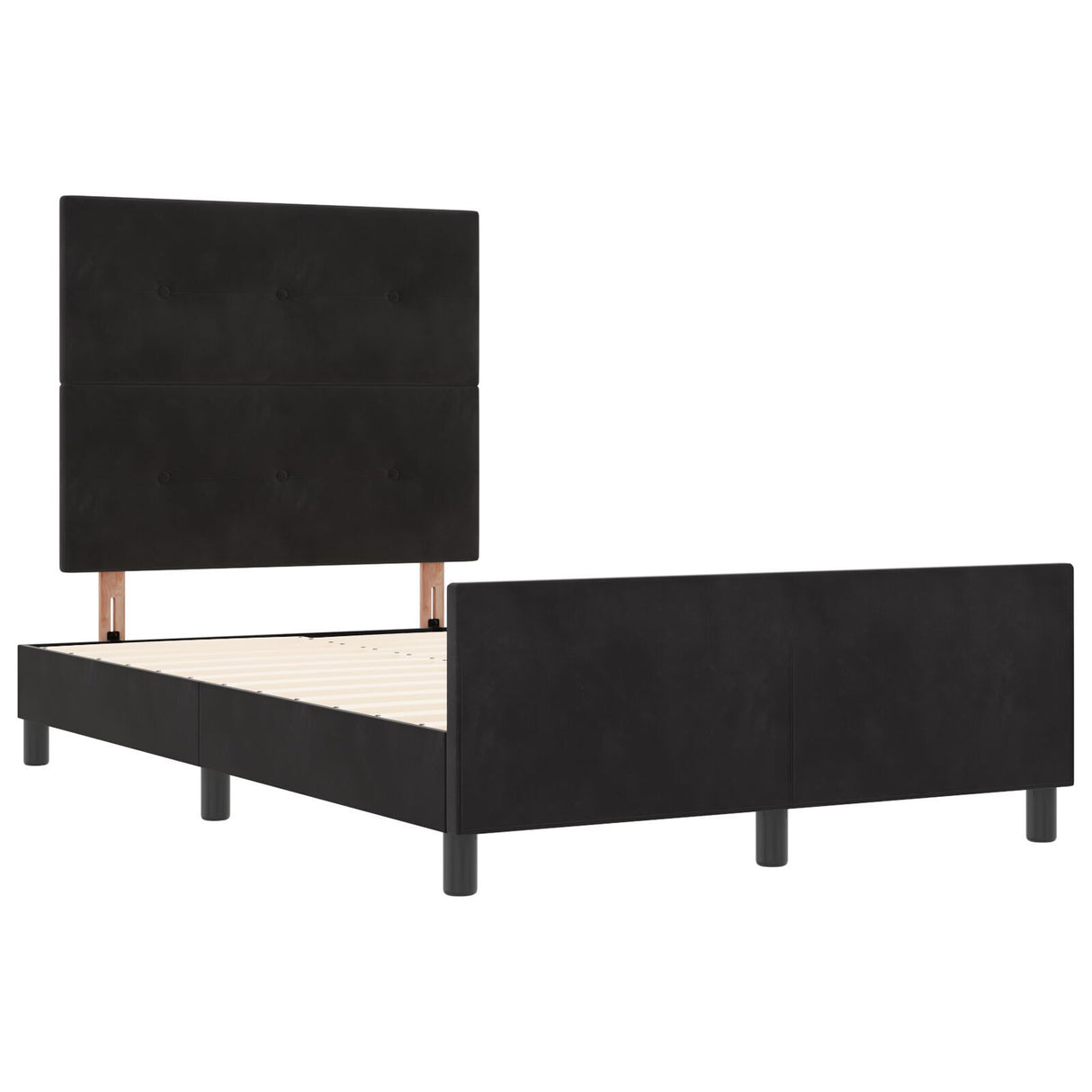Black Velvet Bed Frame 120X200 Cm