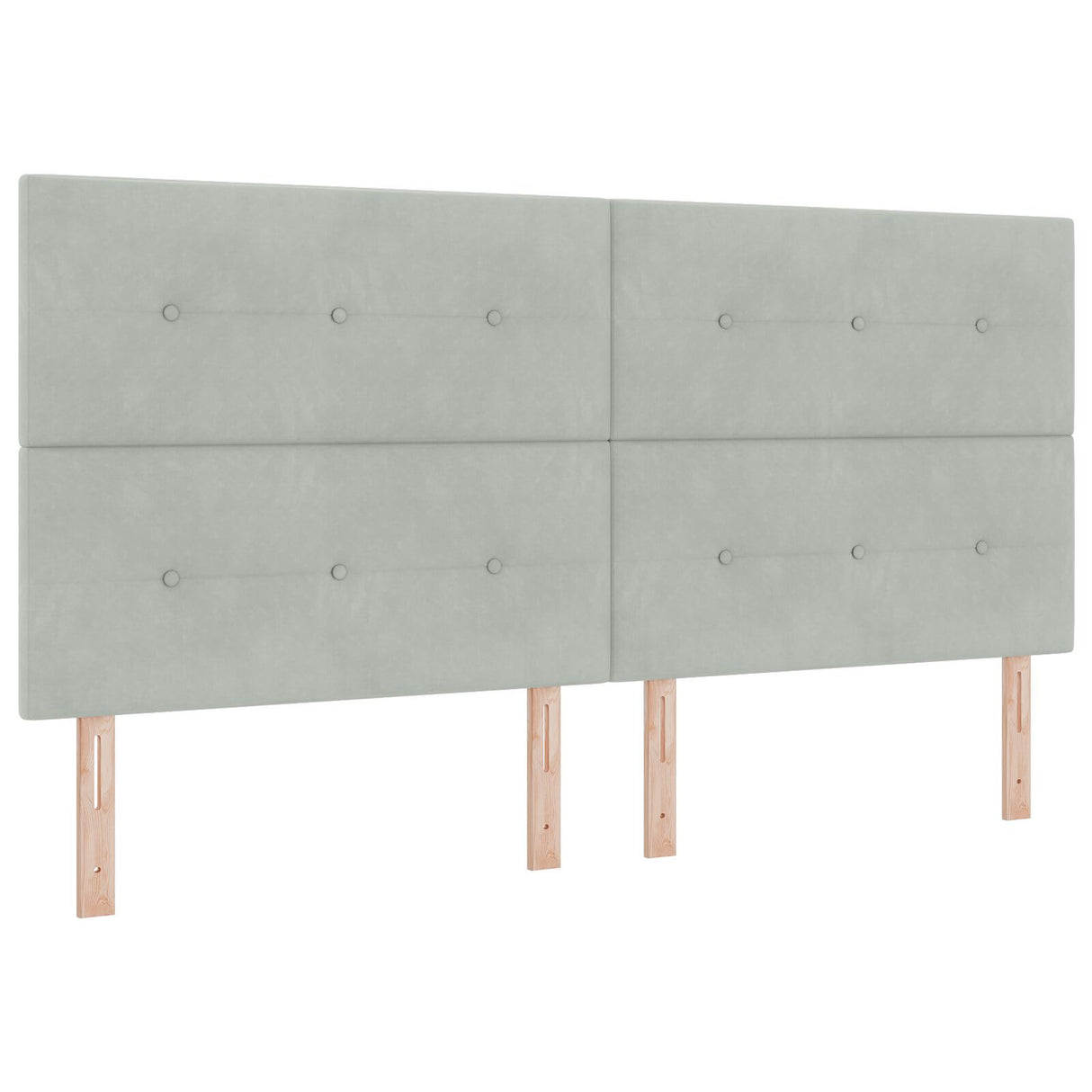 Bed Frame Light Grey 200X200 Cm Velvet