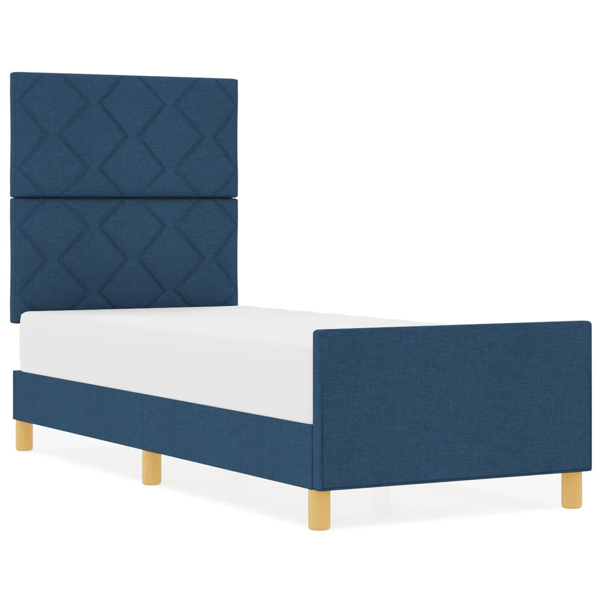 Blue Bed Frame 80X200 Cm Fabric